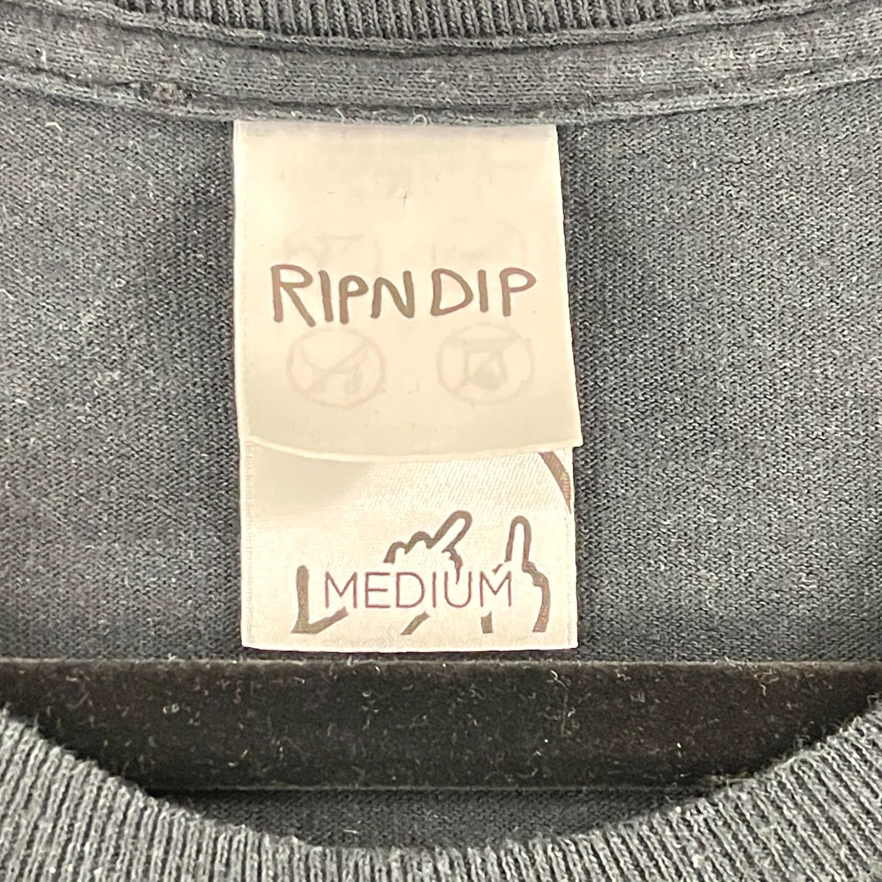 RIPNDIP RIPNDIP T-Shirt Mens M Black Romantic Nerm Long Sleeve Crew Neck Cotton Size US M / EU 48-50 / 2 - 4 Thumbnail