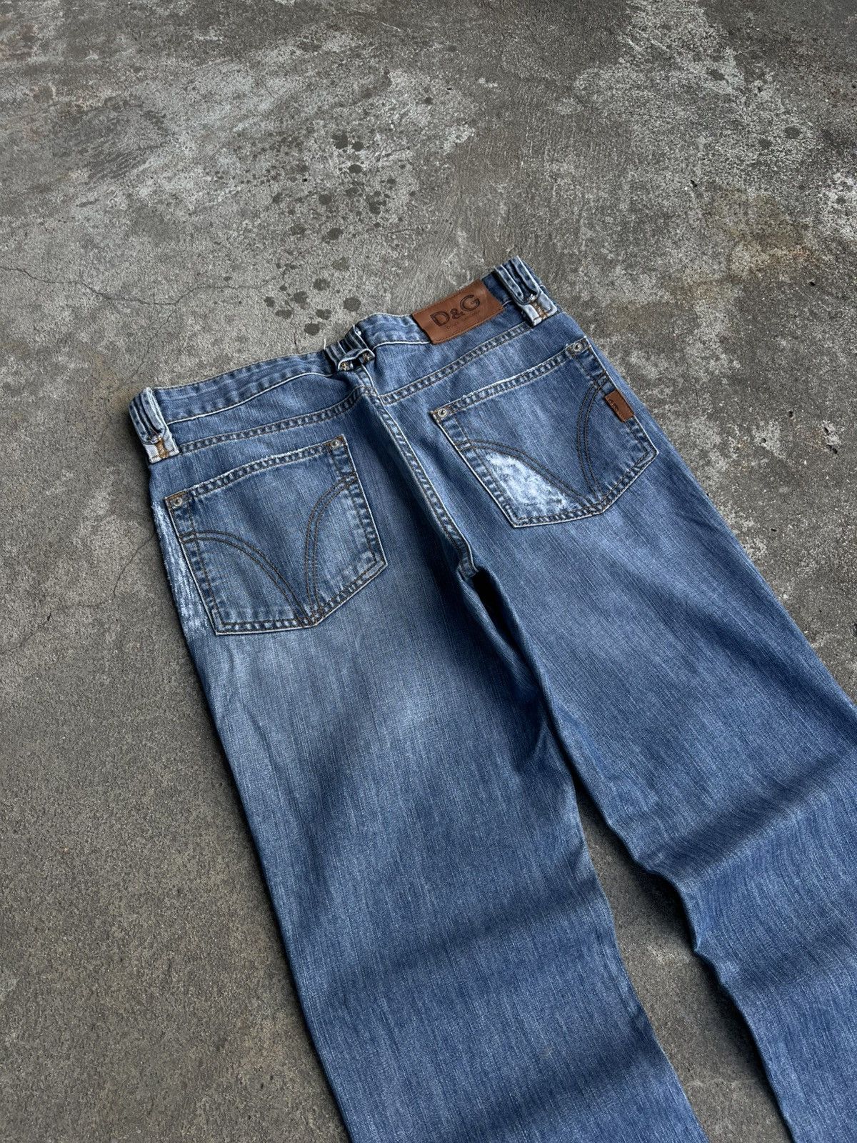 Dolce & Gabbana Crazy Vintage Dolce Gabbana Distressed Jeans Y2k Big Logo Size US 32 / EU 48 - 2 Thumbnail