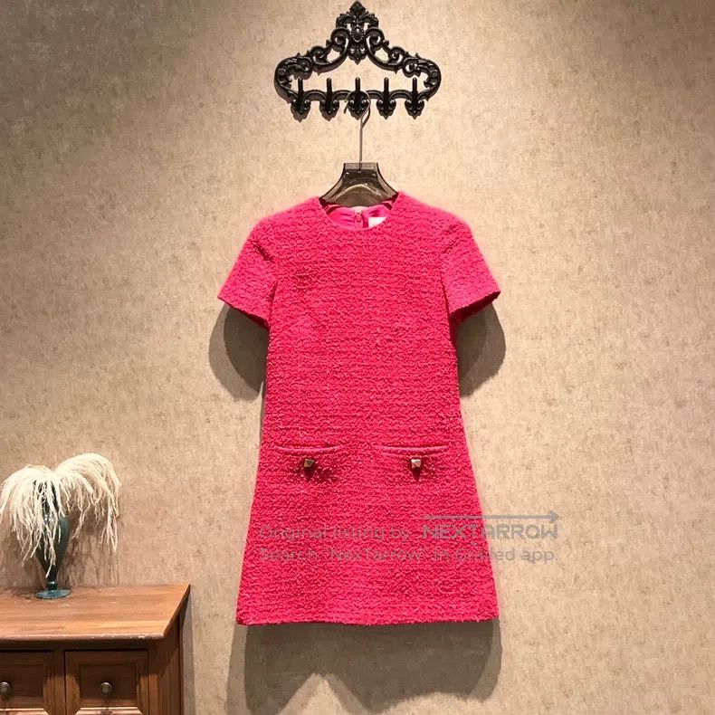 Valentino Valentino Magenta tweed dress Size XS / US 0-2 / IT 36-38 - 1 Thumbnail
