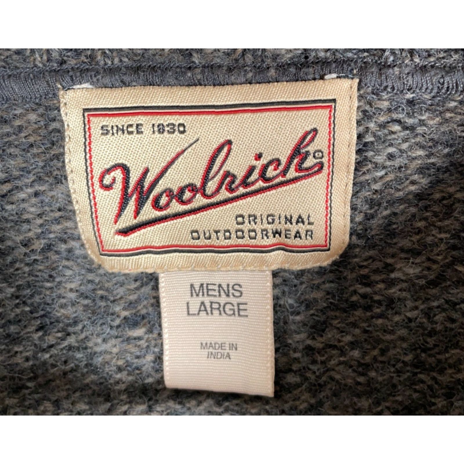 Vintage Woolrich Wool Blend Sweater Men's Large Charcoal Gray Crewneck Midweight Sweater Size US L / EU 52-54 / 3 - 3 Thumbnail