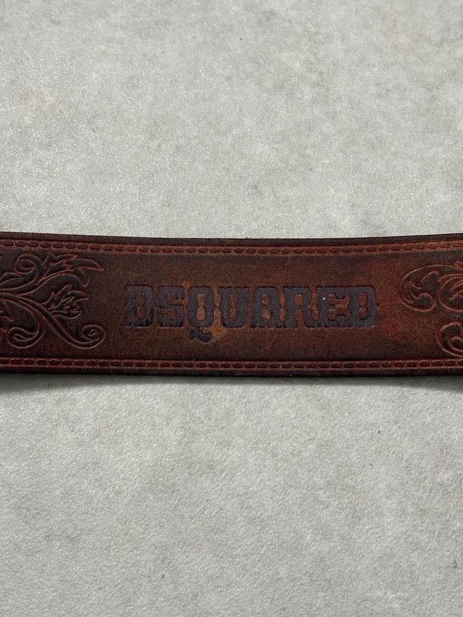 Dsquared2 Dsquared2 Brown Leather Belt Ornamental Buckle Size ONE SIZE - 10 Thumbnail