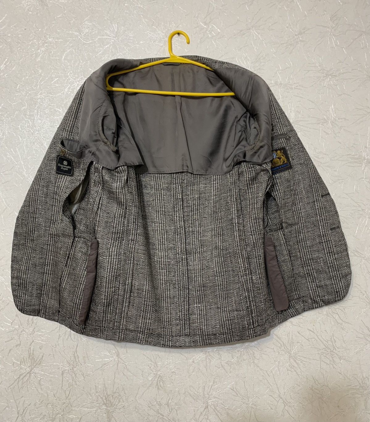 Ermenegildo Zegna × Vintage Ermenegildo Zegna Pure Silk Men’s Grey 2 Piece Blazer Jacket Size 44R - 6 Thumbnail