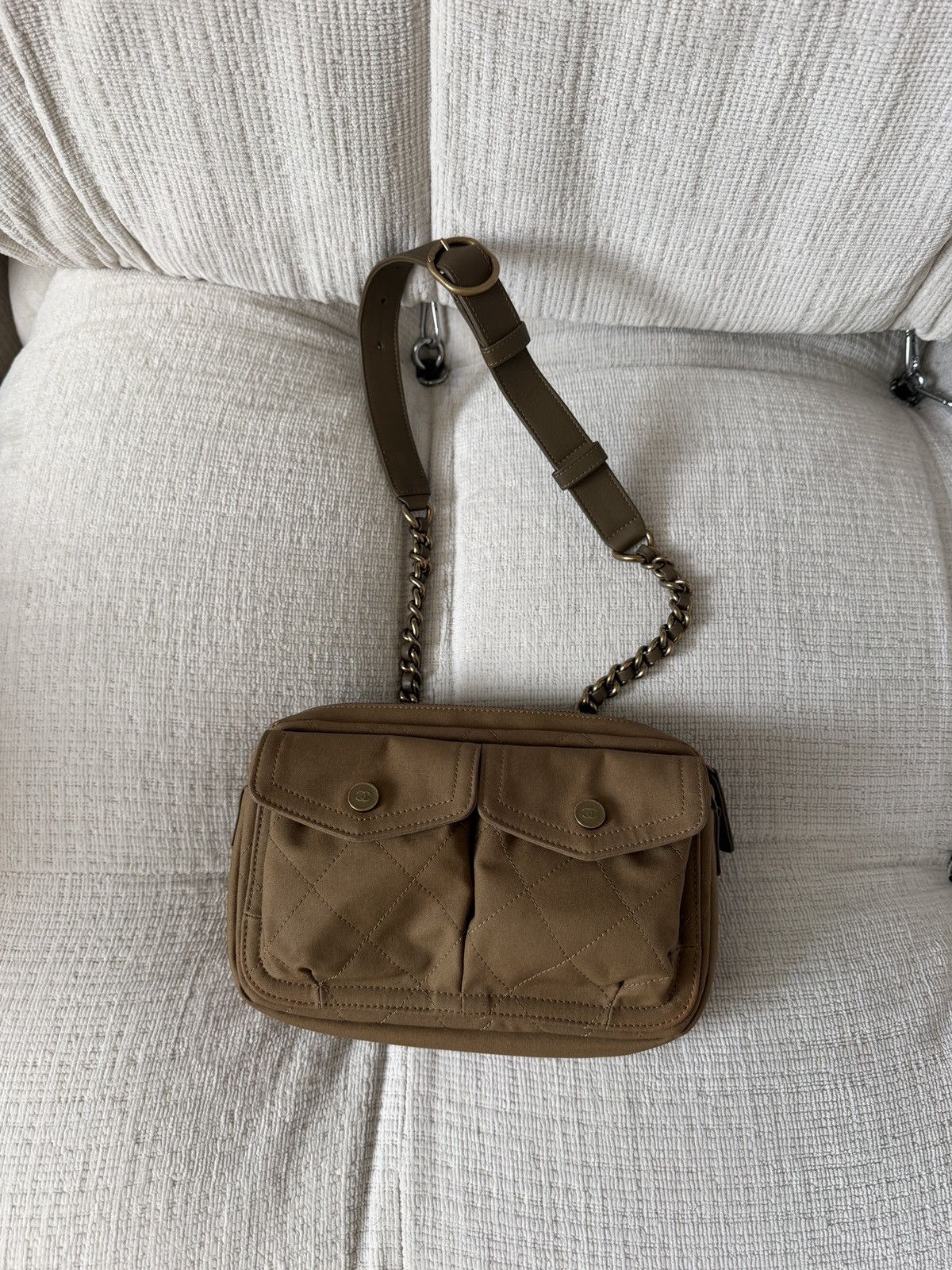 Chanel 20C Cruise Collection Belted Khaki Green / Brown Waist Bag Size ONE SIZE - 1 Thumbnail