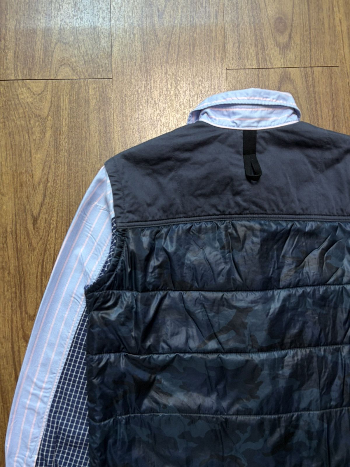 Junya Watanabe FREE TAX! Junya Watanabe Striped Hybrid Camo Nylon Shirt Size US S / EU 44-46 / 1 - 7 Thumbnail