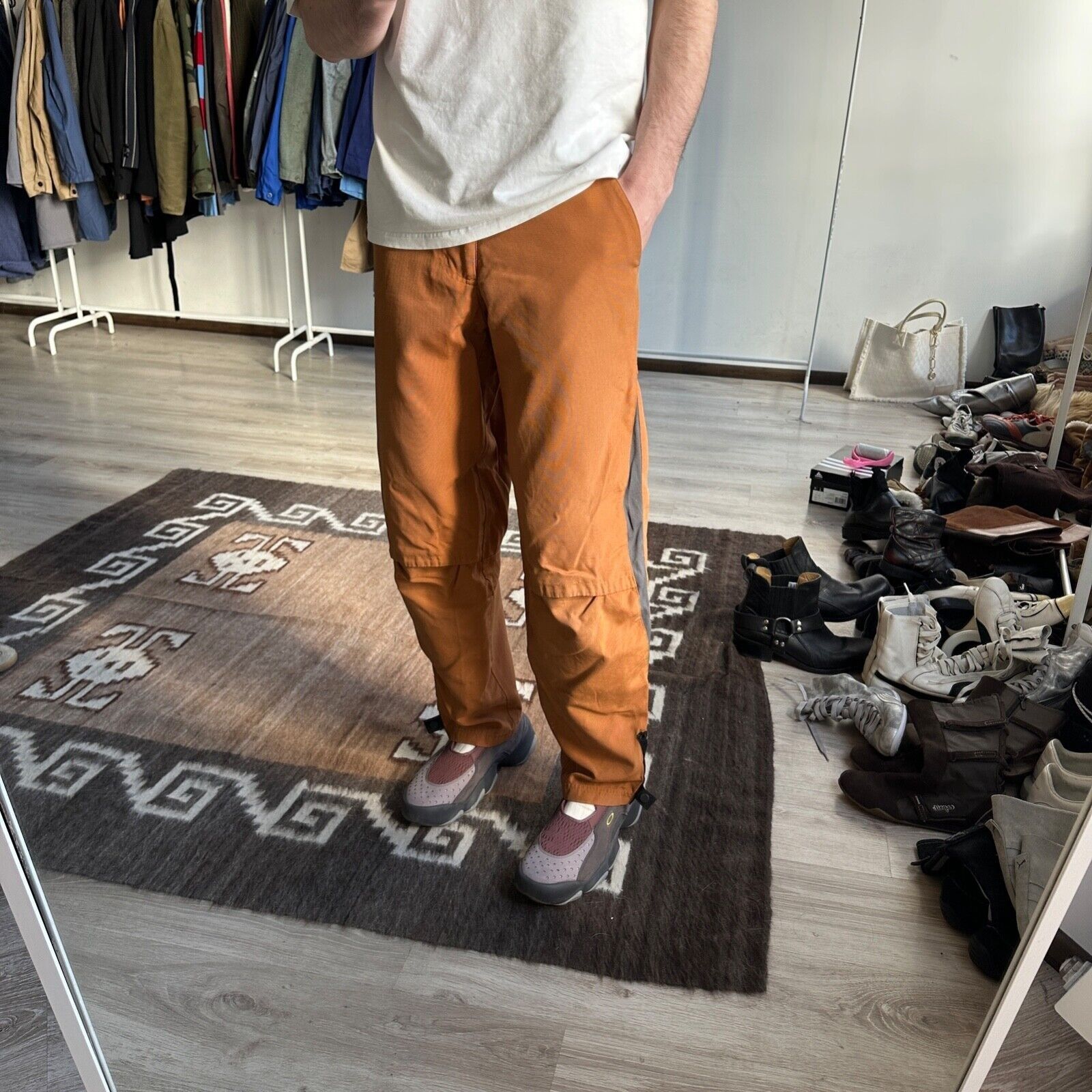 Nike Nike Vintage Orange Nylon Track Pants 8773AC Size US 30 / EU 46 - 1 Thumbnail
