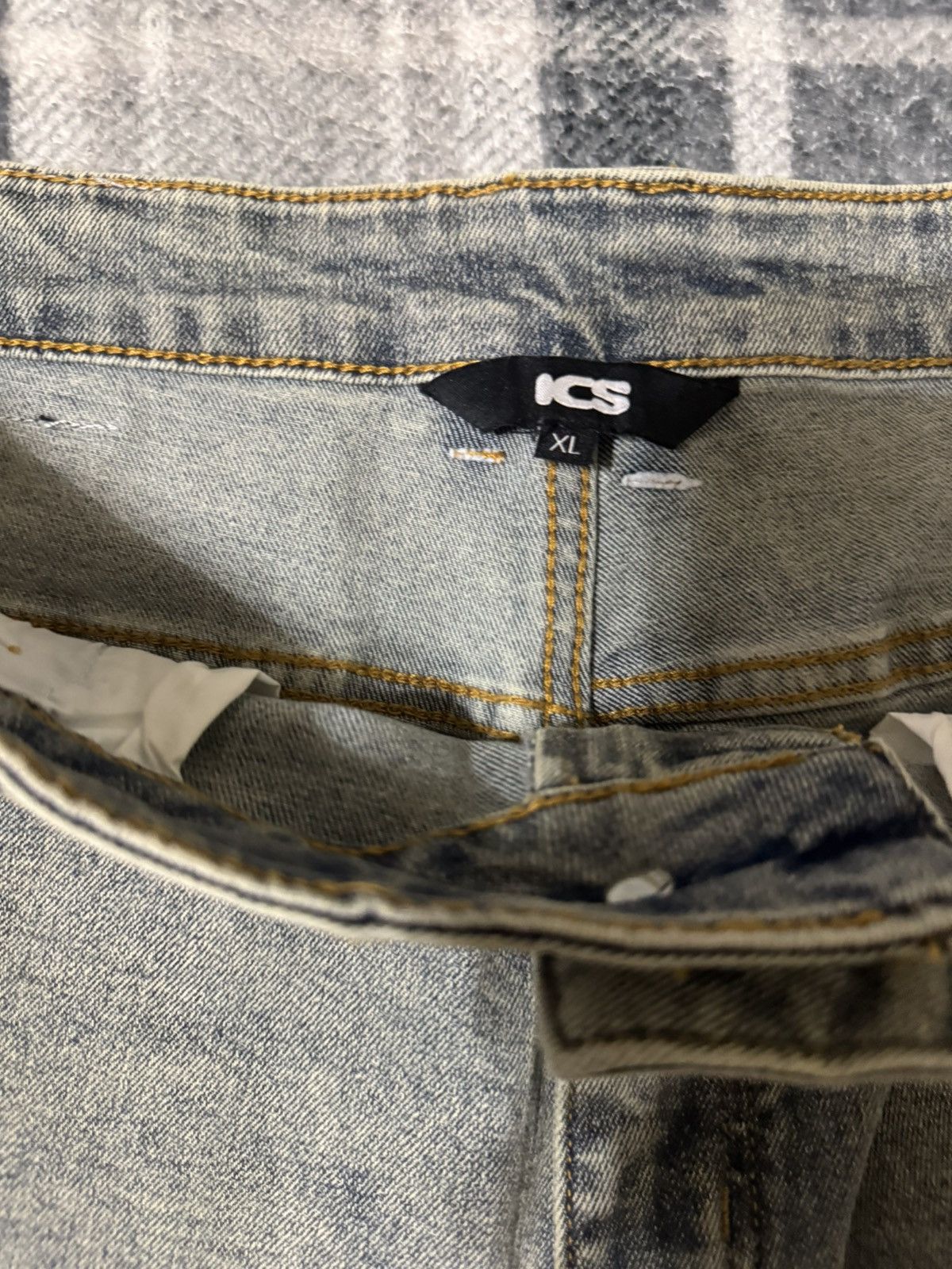 Vintage Iconslab X Psylos1 Star Patchwork Blue Jeans Size US 34 / EU 50 - 4 Thumbnail