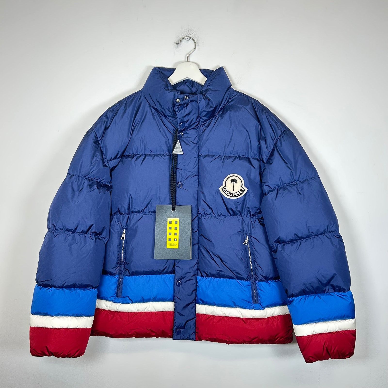 Moncler x Palm Angels Navy/Red Denneny Down Jacket Size