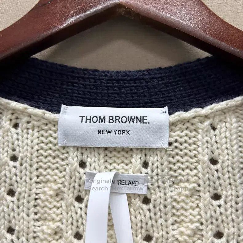 Thom Browne Thom Browne Beige and Grey Patch Four-Stripe Wool Open Car Size US XS / EU 42 / 0 - 3 Thumbnail