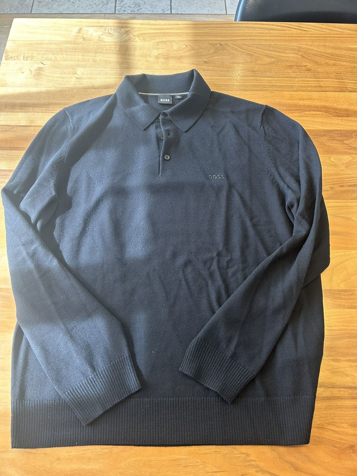 Hugo Boss Hugo Boss longsleeve knit polo in Black Size US L / EU 52-54 / 3 - 1 Thumbnail