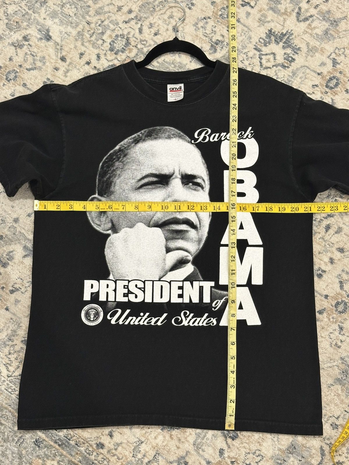 Rap Tees Barrack Obama “We Made It” Rap Tee Men’s Large Anvil Red Bar Size US L / EU 52-54 / 3 - 8 Thumbnail