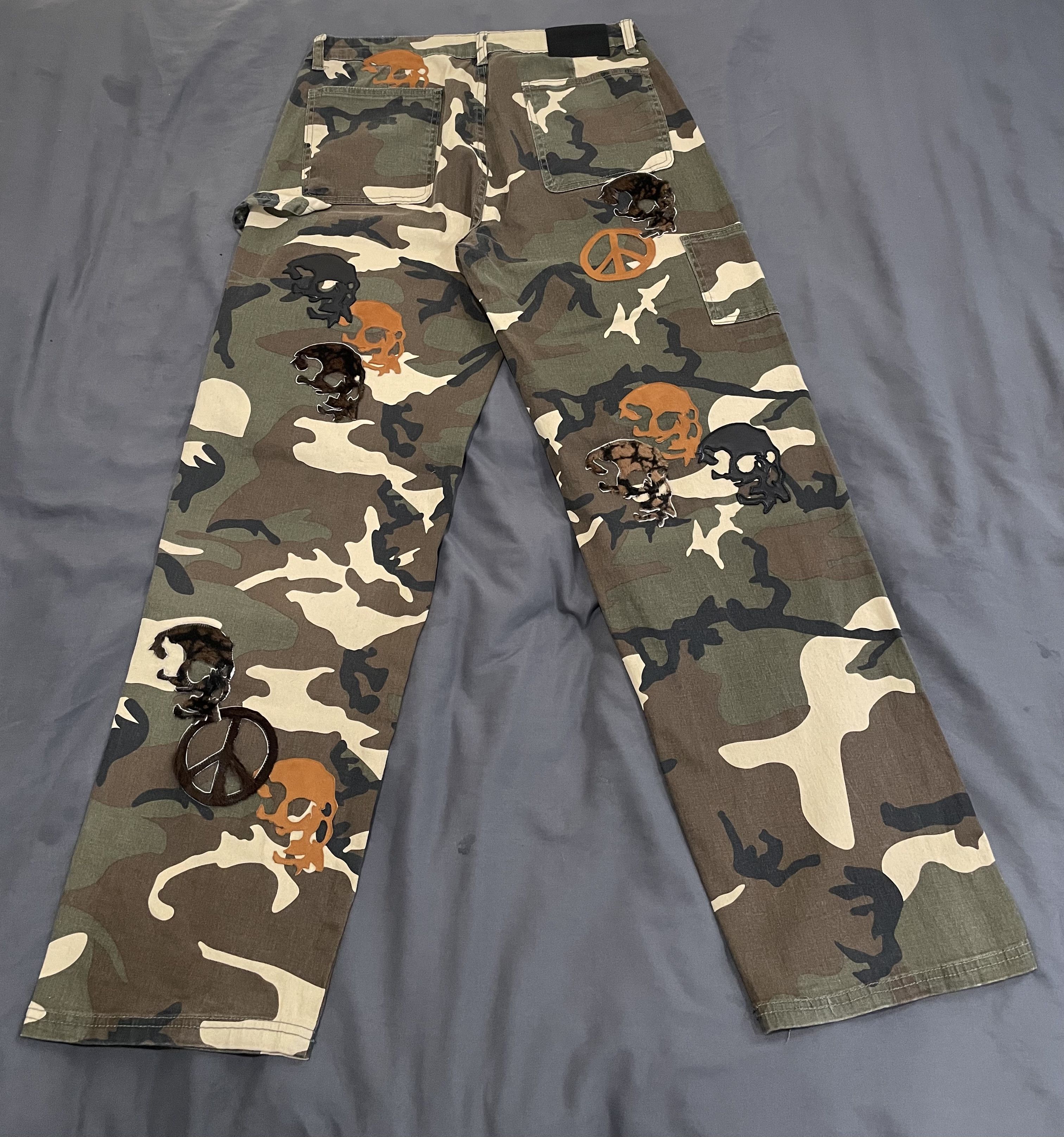 BV By Bodega Vengeance Flooded Double Knee Camo Carpenters Size US 31 - 5 Thumbnail