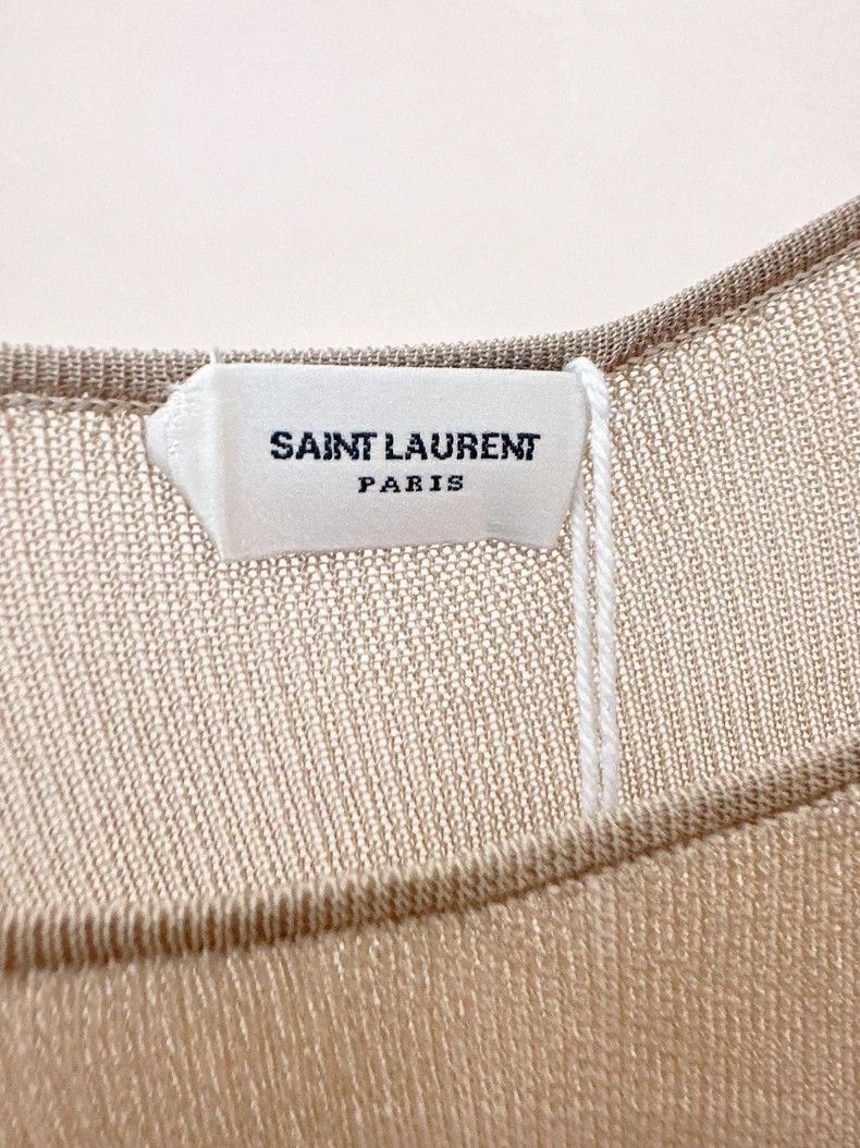 Saint Laurent Paris Saint Laurent Paris Khaki Undershirt Size M / US 6-8 / IT 42-44 - 3 Thumbnail