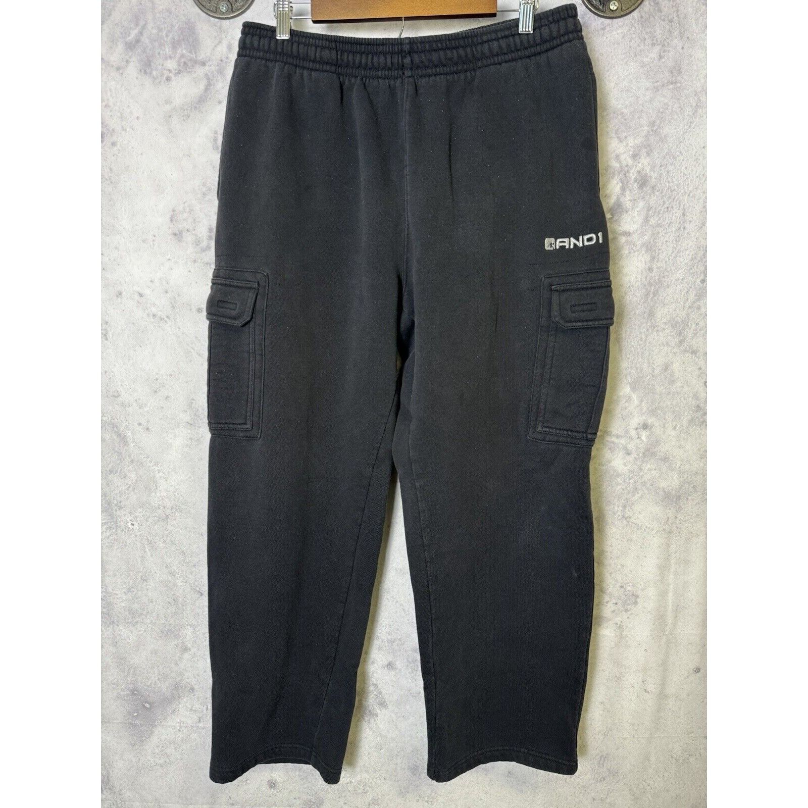 Vintage AND1 Sweatpants Black Cargo Mens 34 Lounge Leisure Athletic Grailed