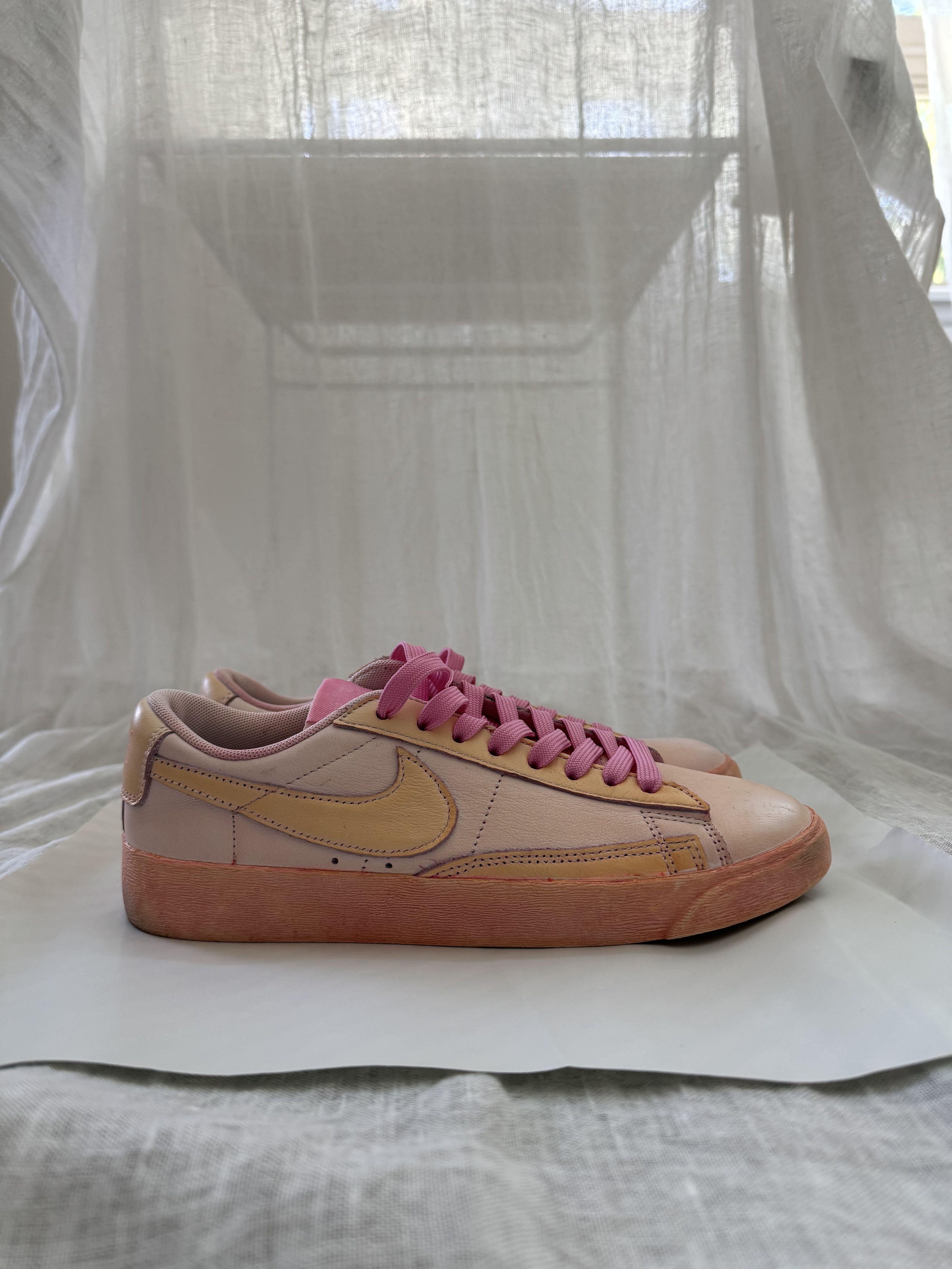 Comme des Garcons COMME DES GARÇONS GIRL Nike Blazer Low Pink Size US 7 / IT 37 - 4 Thumbnail