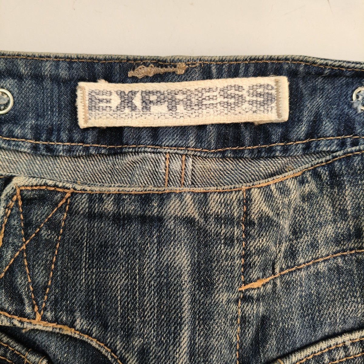Express Vintage Y2K Express Bush Pant Flare Denim Zip Ankle Size US 29 - 7 Thumbnail