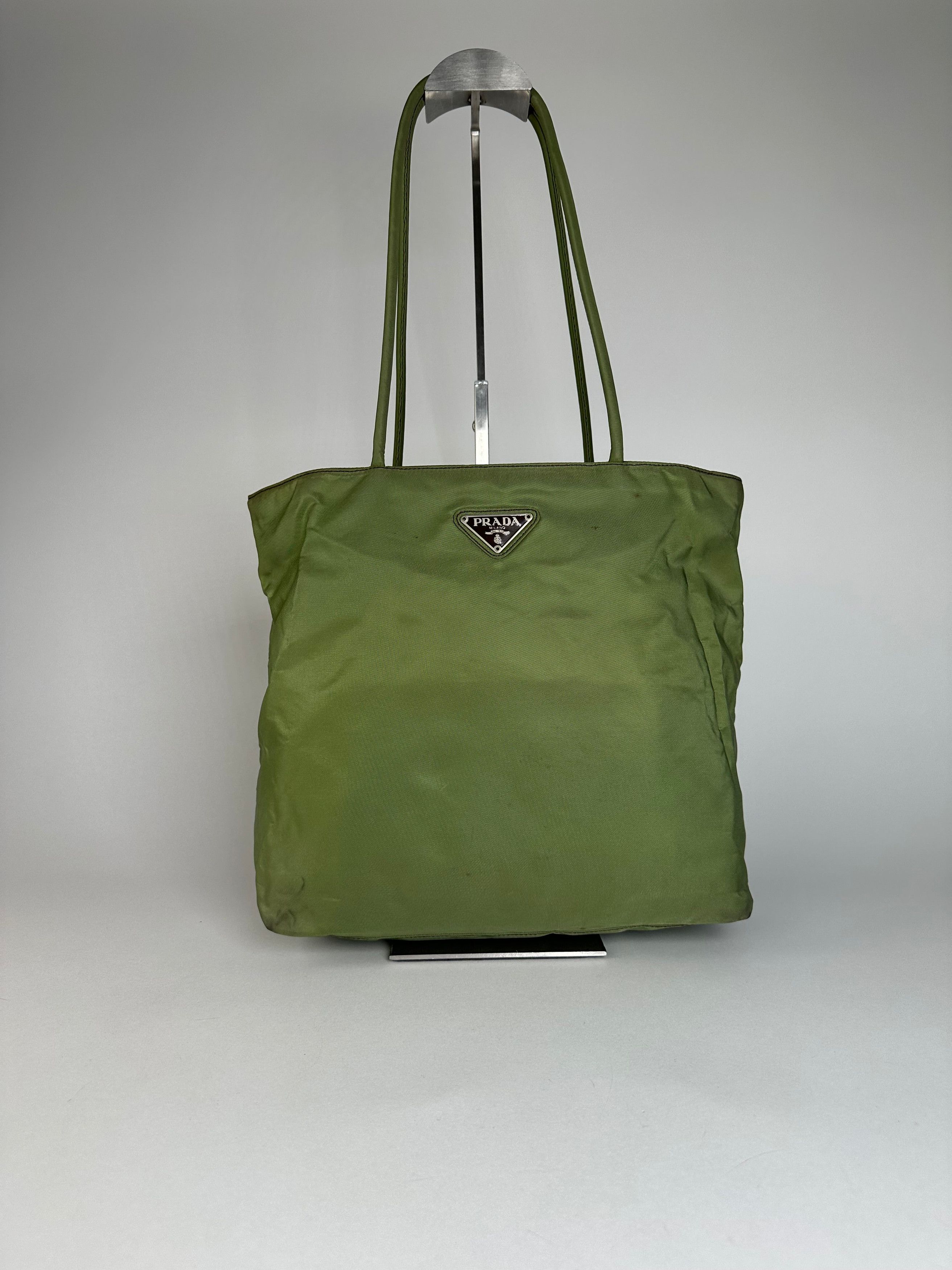 Prada Vintage Triangle Polyester Bag Green Size ONE SIZE - 1 Thumbnail