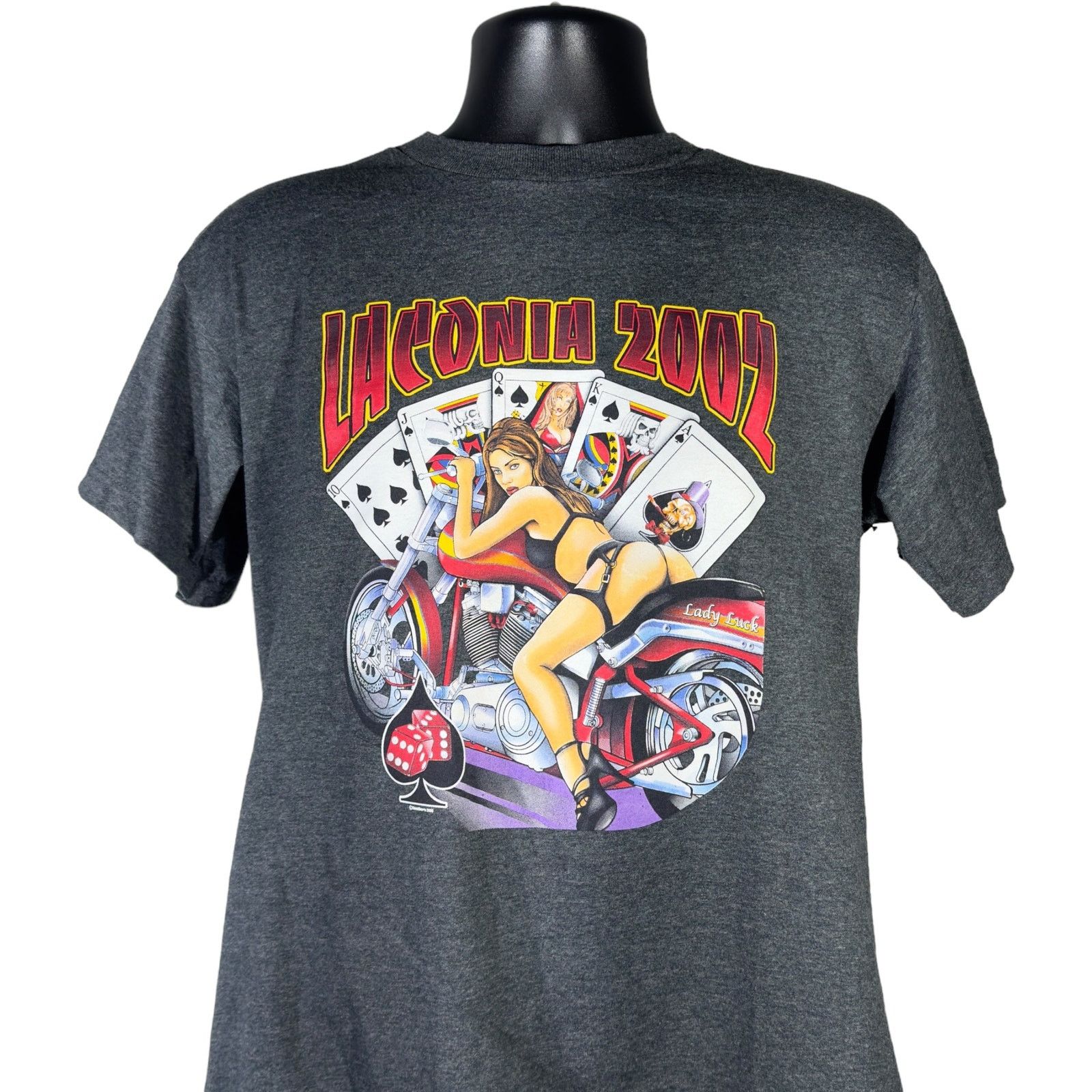 Fruit Of The Loom Vintage Laconia Pinup Bike Tee Size US M / EU 48-50 / 2 - 2 Thumbnail
