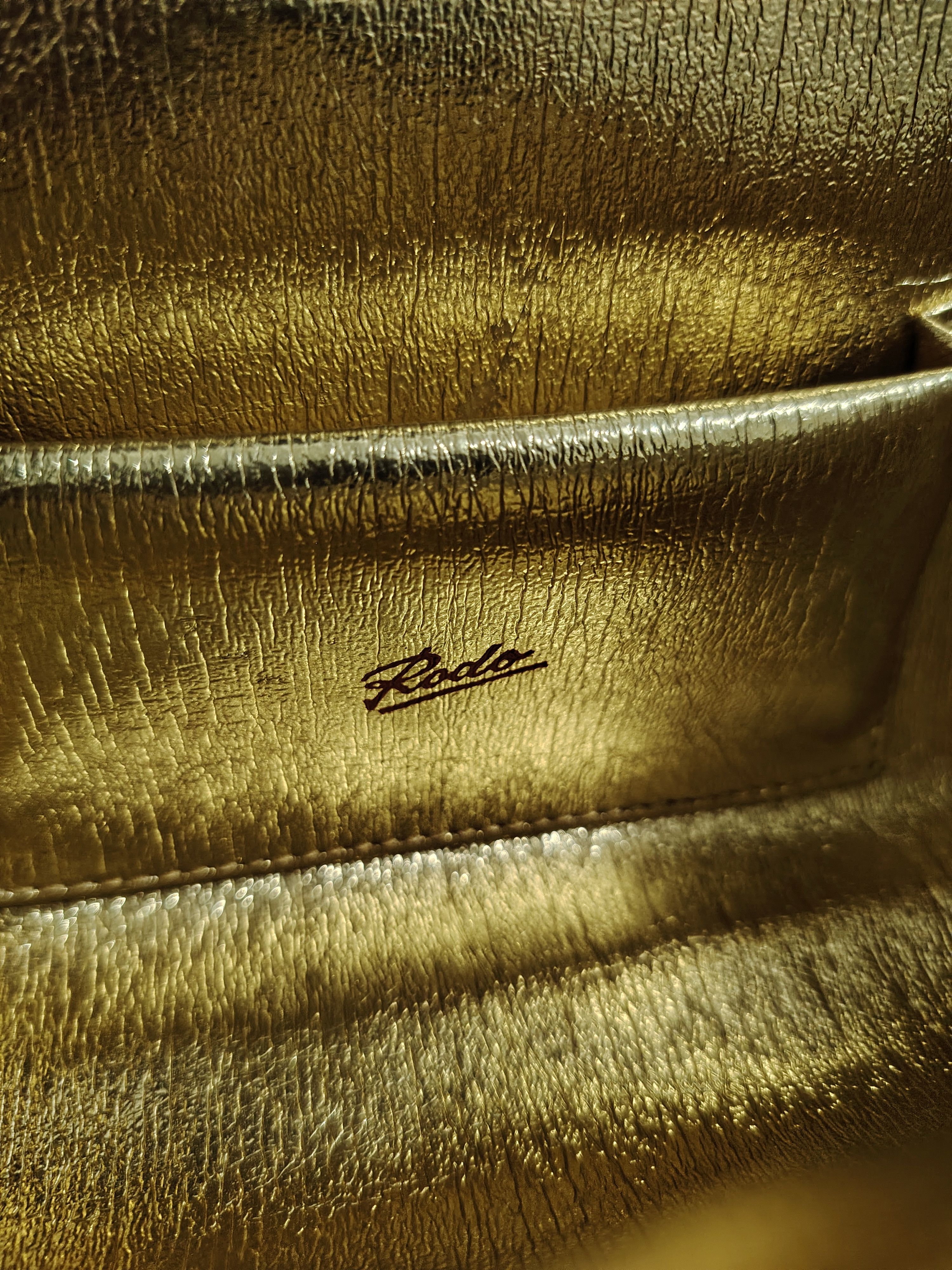 Other RODO - Vintage - Brushed Gold Metal Clutch Size ONE SIZE - 6 Thumbnail