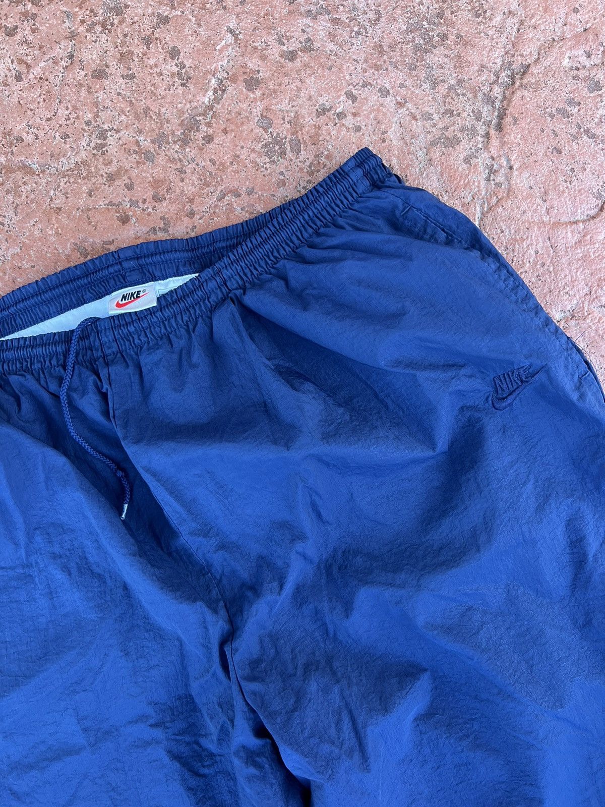 Nike Vintage White Tagged Blue Nike Spell Out Track Pants Size US 38 / EU 54 - 4 Thumbnail
