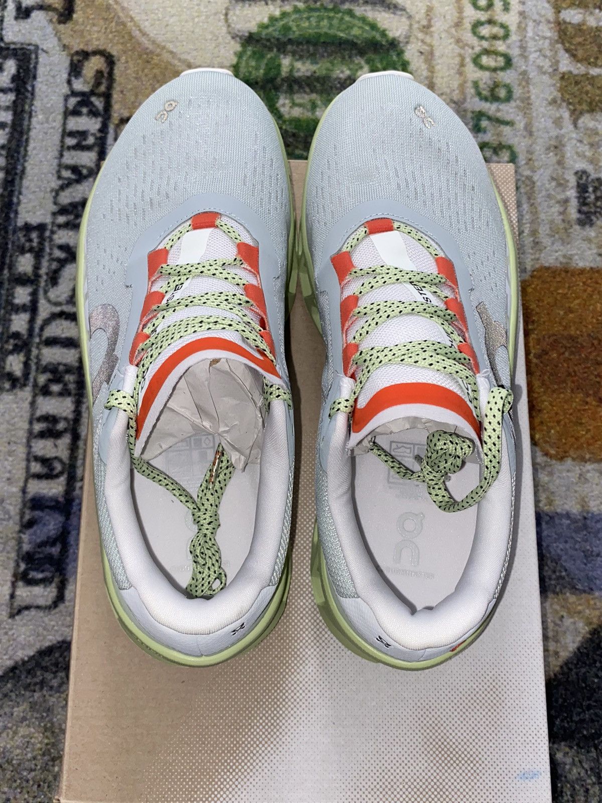 On On Running Cloudmonster Glacier Grey Meadow Green Size US 8.5 / IT 38.5 - 7 Thumbnail