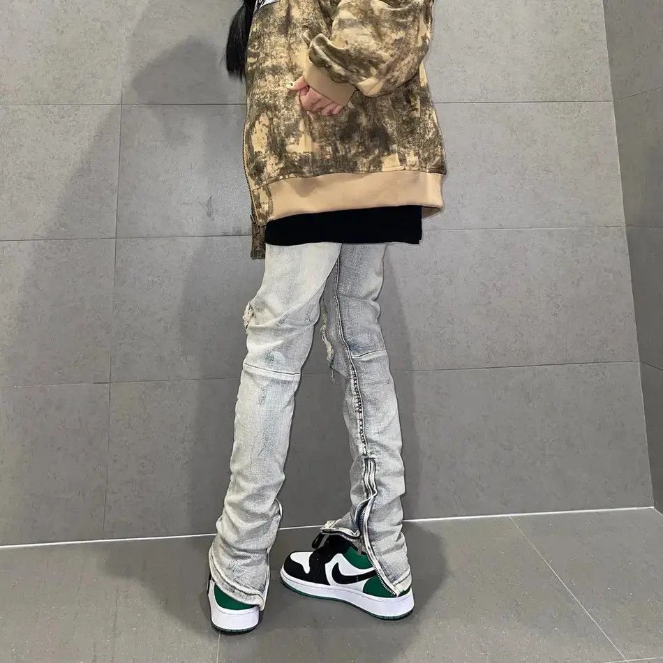 Japanese Brand Loose cat whisker distressed jeans Size US 32 / EU 48 - 2 Thumbnail