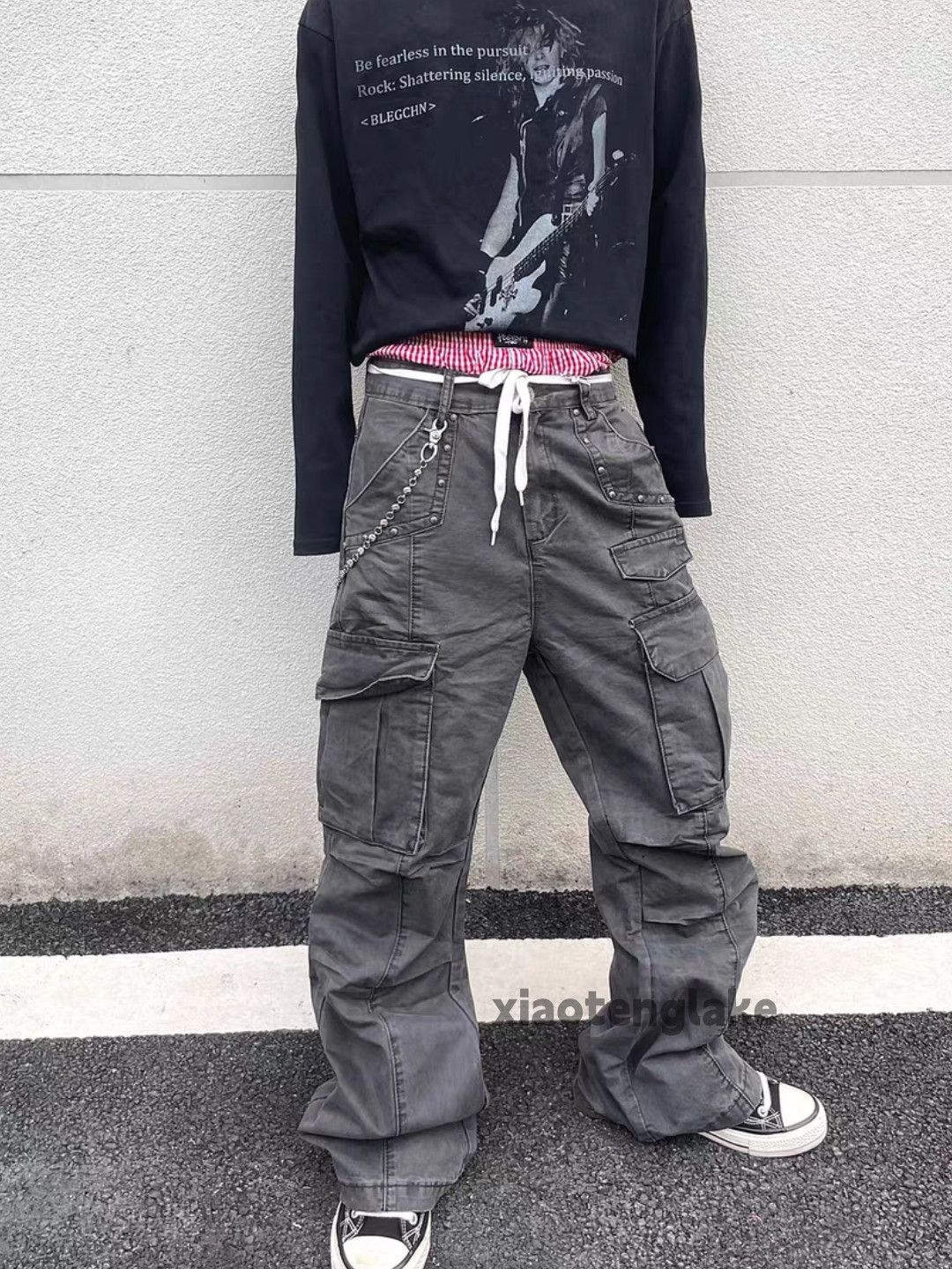 Vintage Unisex washed faded utility punk yuppie grunge pants Size US 33 - 9 Thumbnail