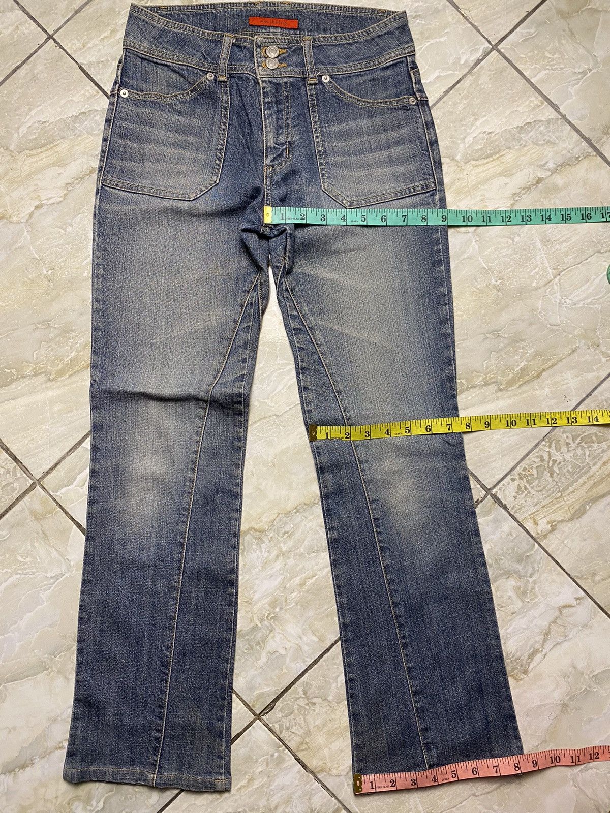 Japanese Brand Wellbeing Vintage Japanese Flare Jeans Size 28" / US 6 / IT 42 - 7 Thumbnail