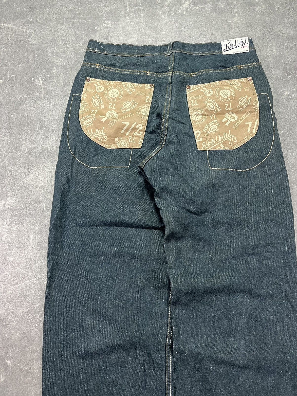 Ecko Unltd. Ecko Unltd. Printed Pockets Linen Baggy Denim Jeans 36 Size US 36 / EU 52 - 9 Thumbnail