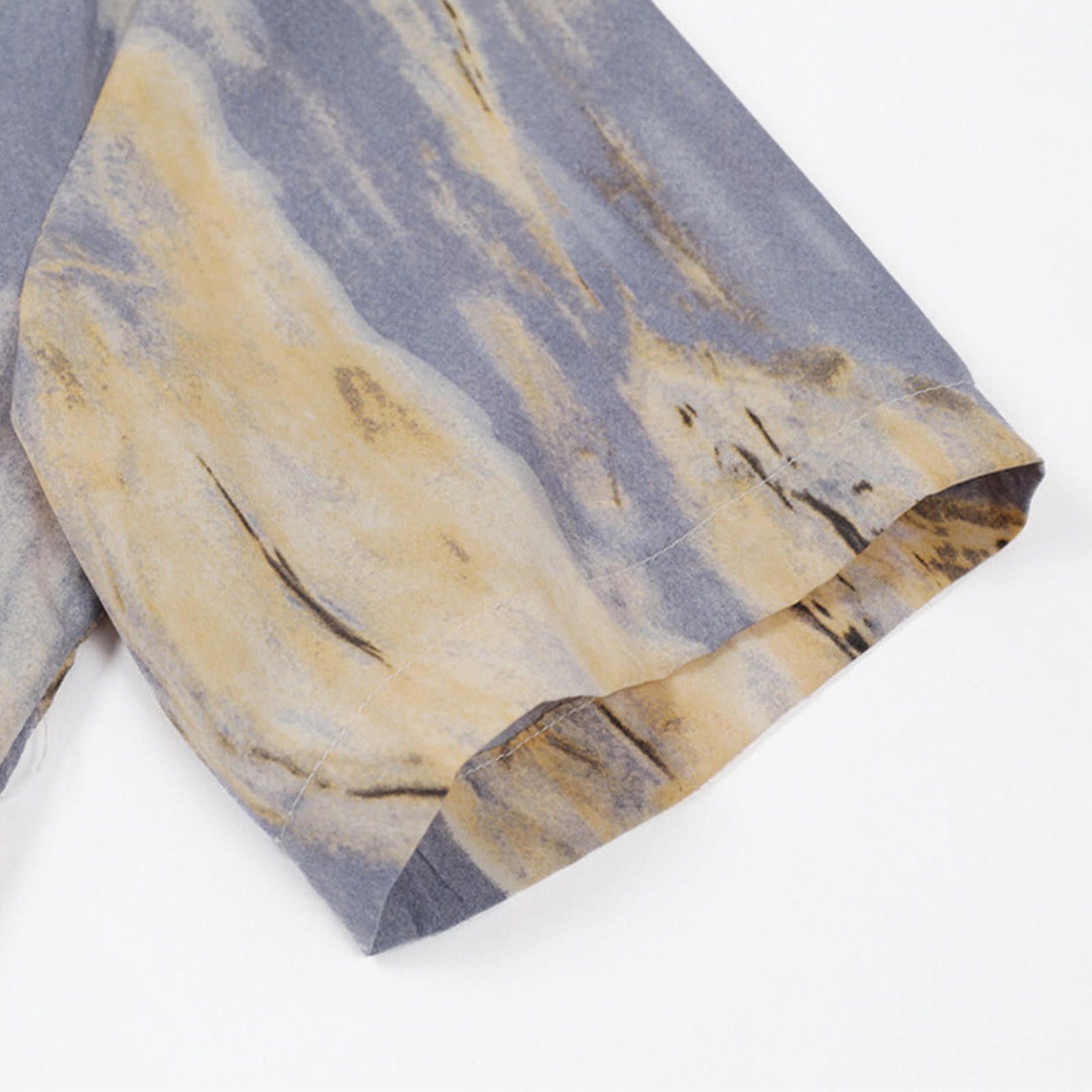 Vintage Painted Short Sleeve Marbled Print Shirt Size US M / EU 48-50 / 2 - 8 Thumbnail