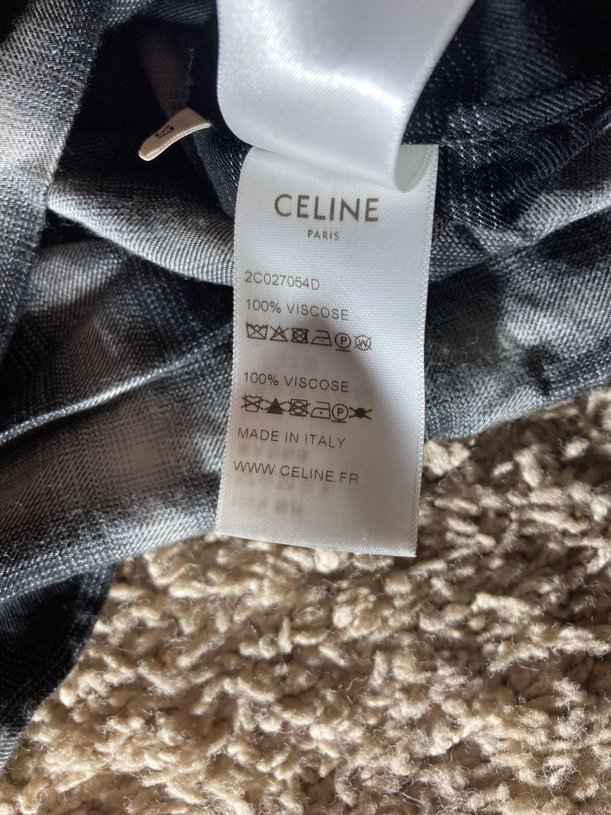 Celine SS19 Celine Shadow Plaid Western Shirt Viscose 2019 Hedi 37 Size US S / EU 44-46 / 1 - 10 Thumbnail