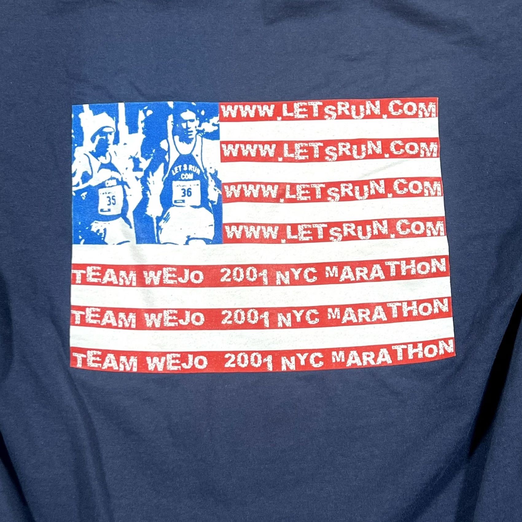 Vintage VINTAGE 2001 Y2K NYC Marathon Wejo T-Shirt Men S Blue Shirt Mens Size US S / EU 44-46 / 1 - 4 Thumbnail