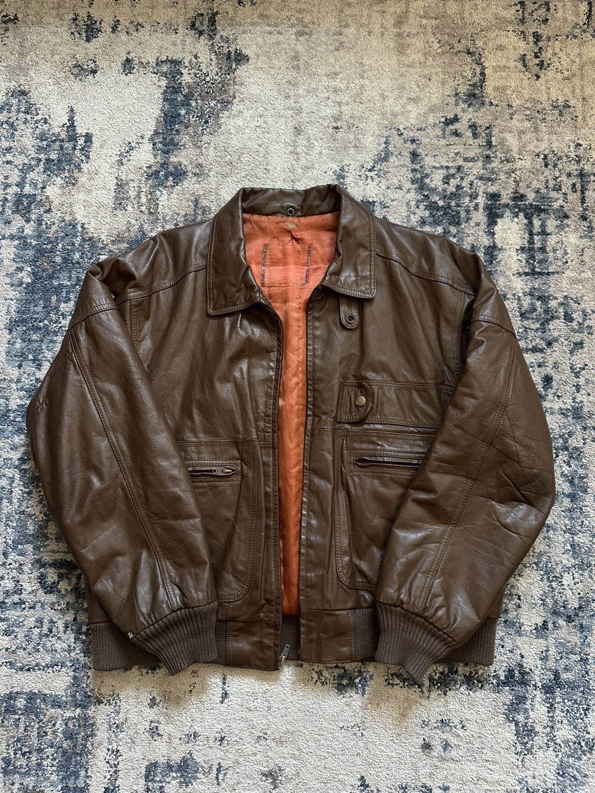 Vintage Aviator Leather Jacket