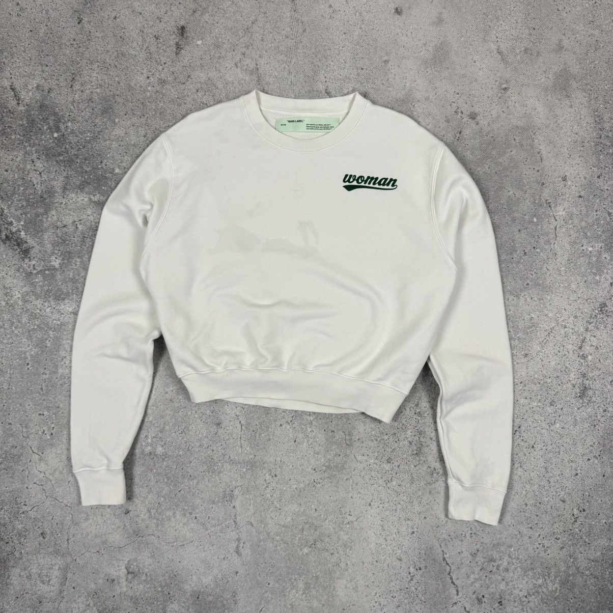 Off-White Off-White Floral Motif Crewneck Sweatshirt Size XS / US 0-2 / IT 36-38 - 2 Thumbnail