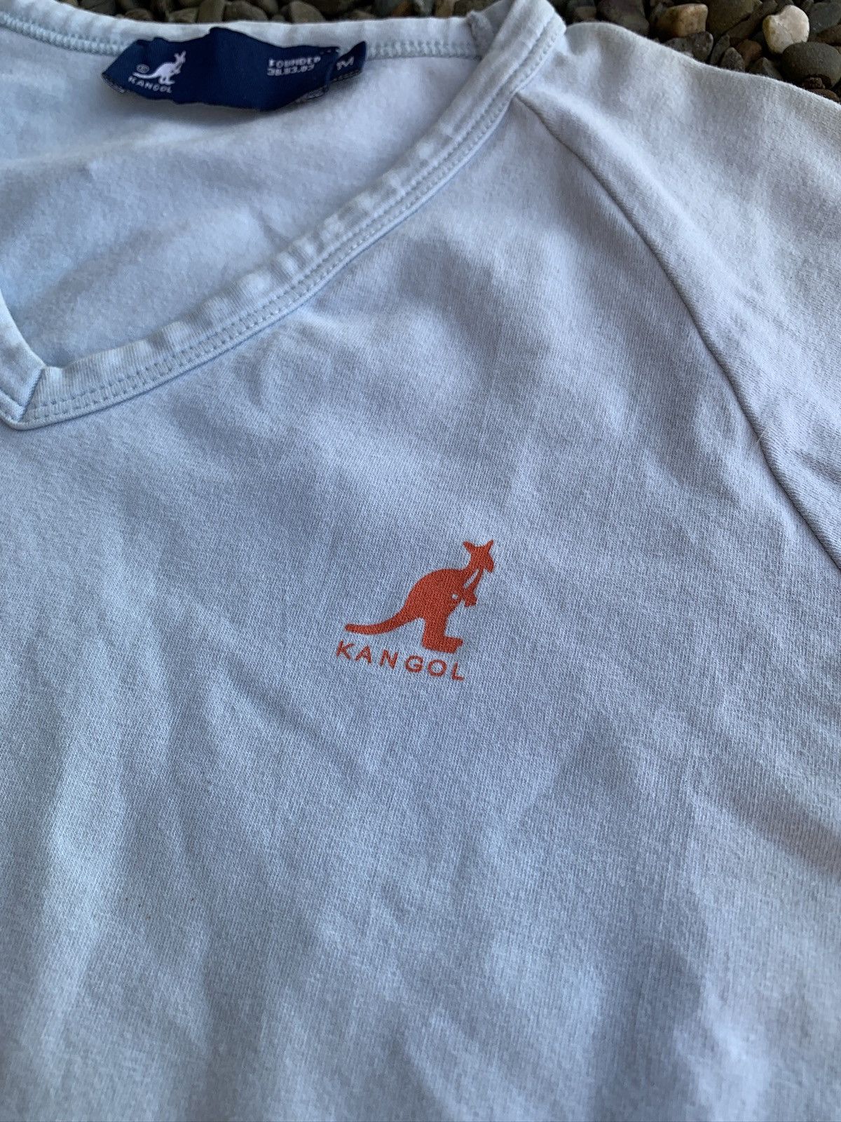 Kangol Vintage Kangol V-Neck T-Shirt Size M / US 6-8 / IT 42-44 - 4 Thumbnail