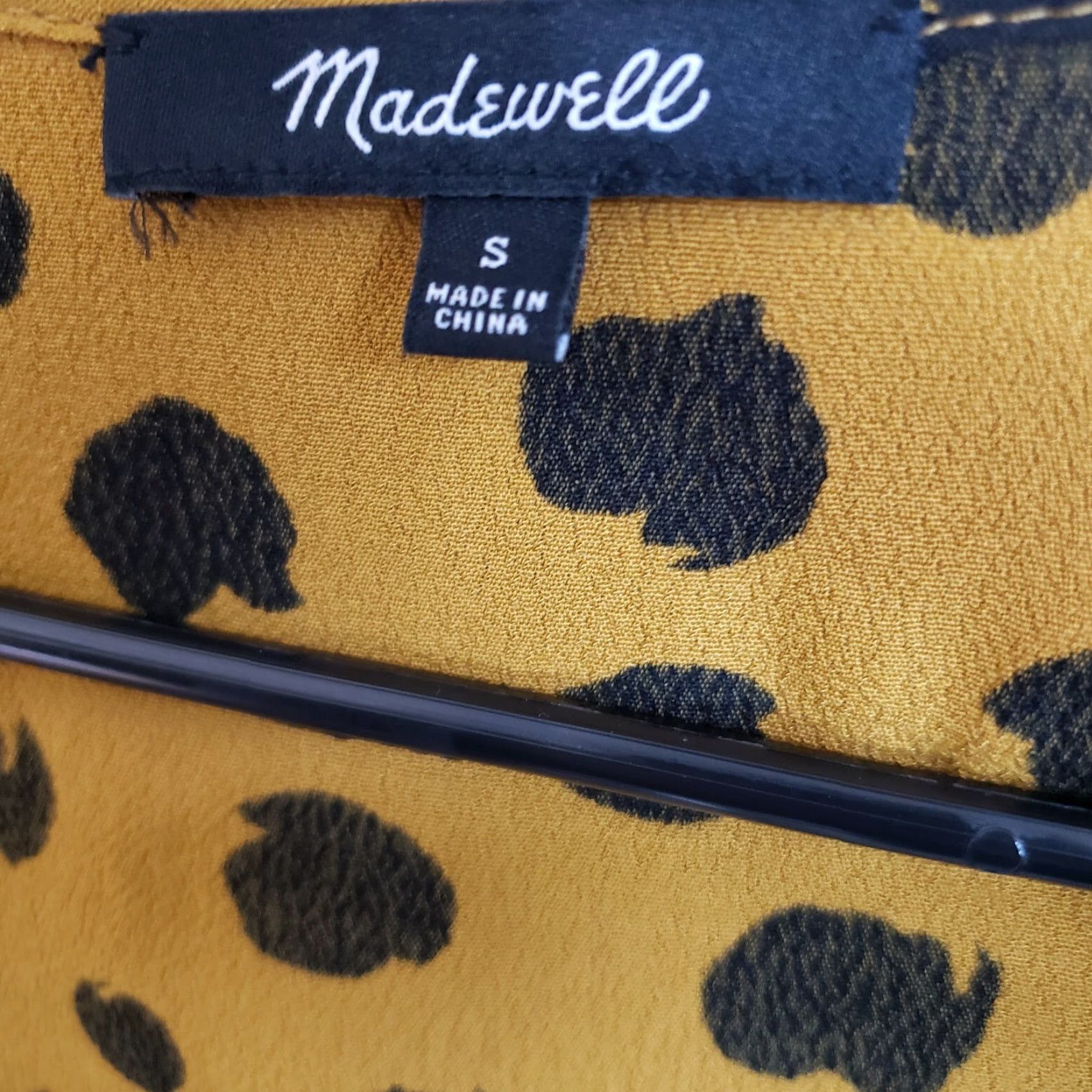 Madewell Madewell Womens Blouse Sash Tie Wrap Top Painted Spots V-Neck Short Sleeve Sz S Multicolor Womens Size S / US 4 / IT 40 - 6 Thumbnail