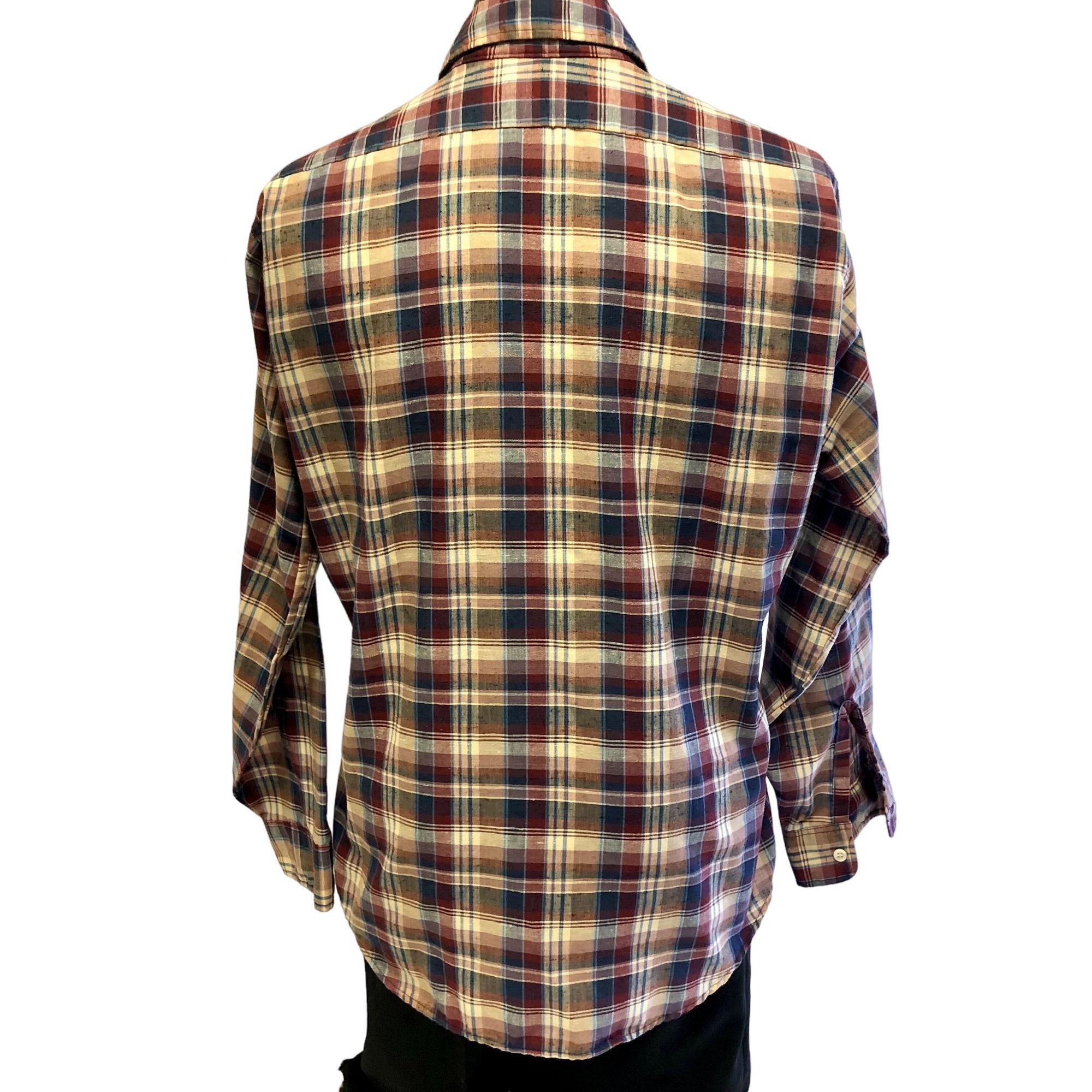 Levi's Vintage 60's Levis Men's MoD Maroon Blue SHADOW PLAID Flecke Size US L / EU 52-54 / 3 - 3 Thumbnail
