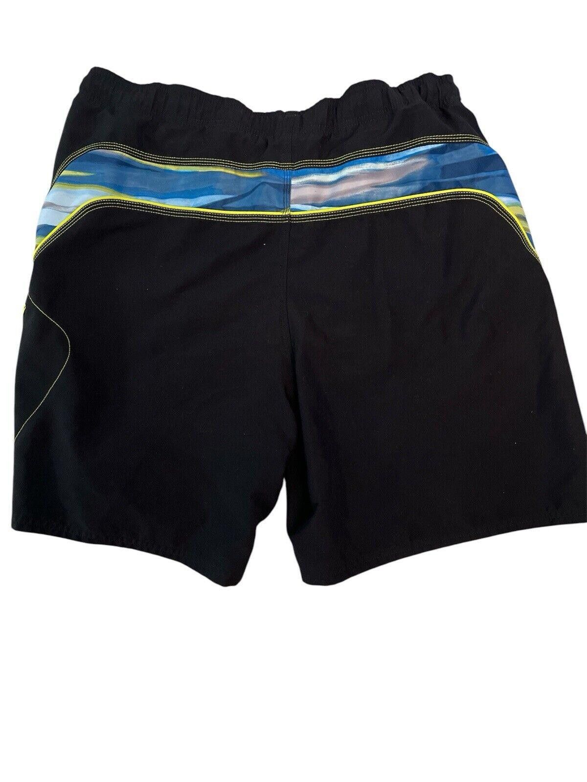Nike Nike Swim Trunks Adult Large Black Yellow Drawstring Size US 34 / EU 50 - 4 Thumbnail
