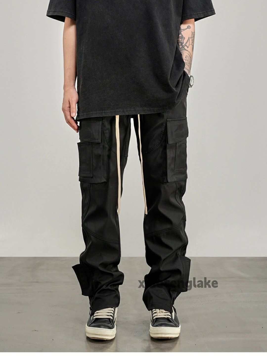 Designer × Japanese Brand × Vintage zipper utility military tactical punk flared cargo pants Size US 32 / EU 48 - 5 Thumbnail