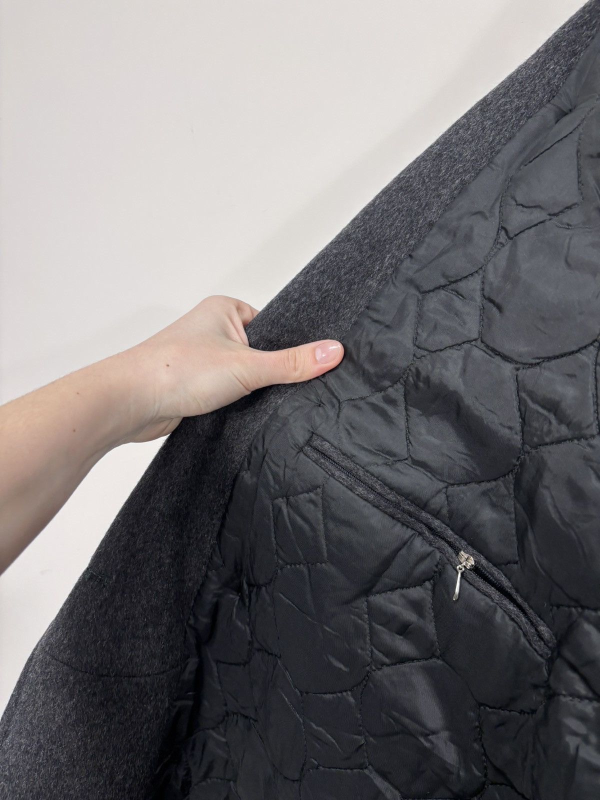 Other Vintage Julius Lang Women’s Double Breasted Grey Wool Coat Size 3XL / US 20-22 - 11 Thumbnail