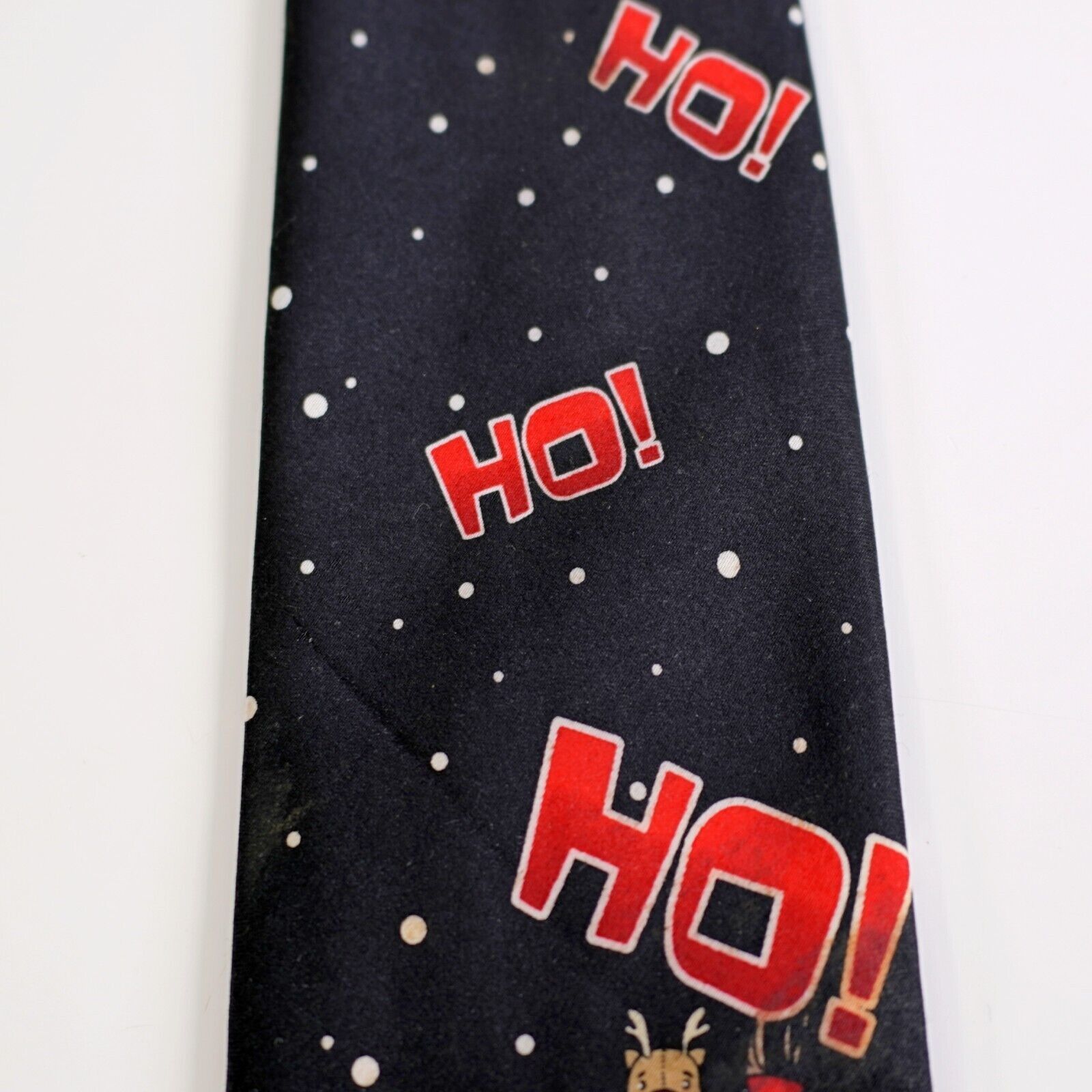 Designer American Traditions Santa Christmas Black Print Polyester Ti Size ONE SIZE - 4 Thumbnail