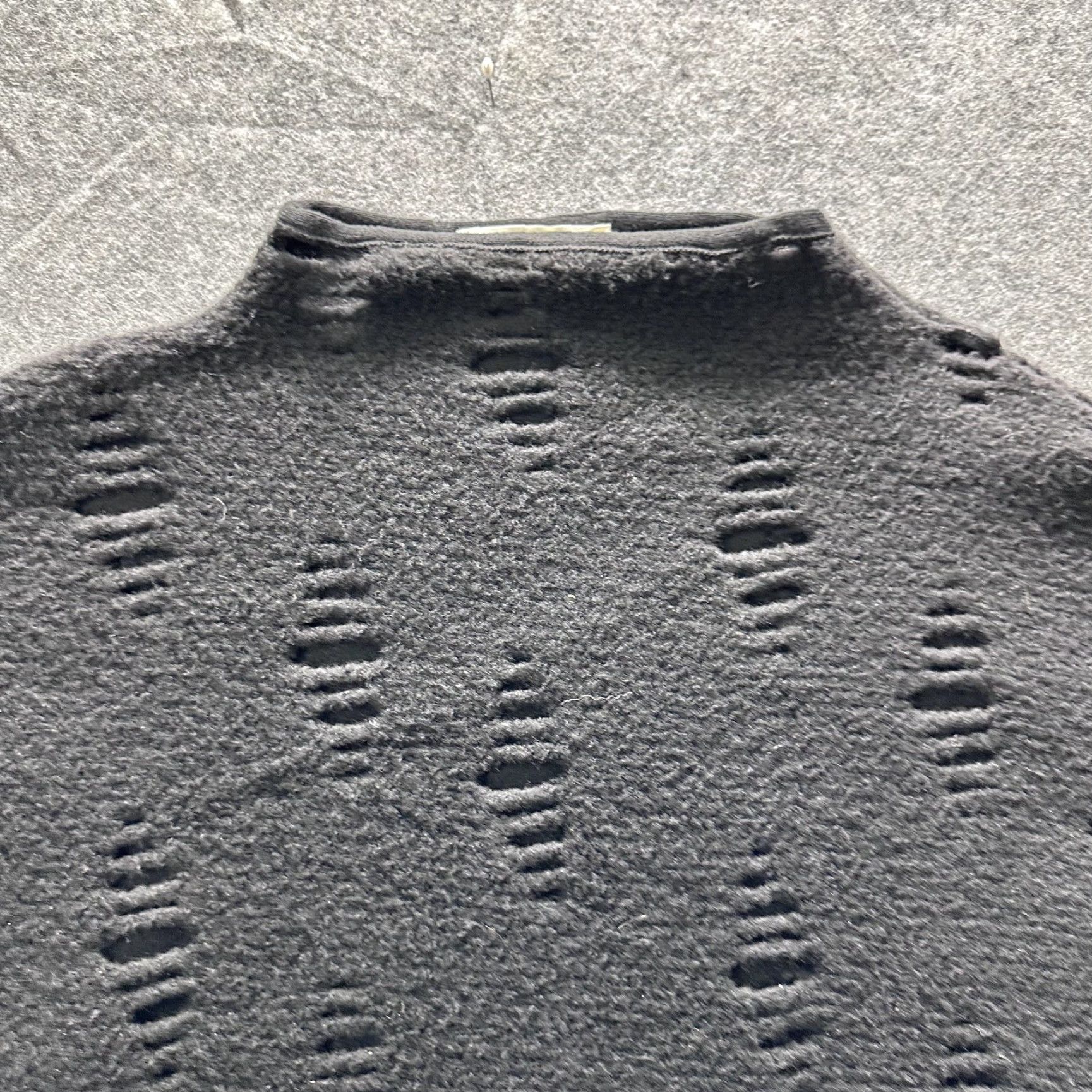 Vintage Alembika Sweater Womens XS Black Mock Neck Dolman Sleeve Textured Knit Pullover Size XS / US 0-2 / IT 36-38 - 4 Thumbnail
