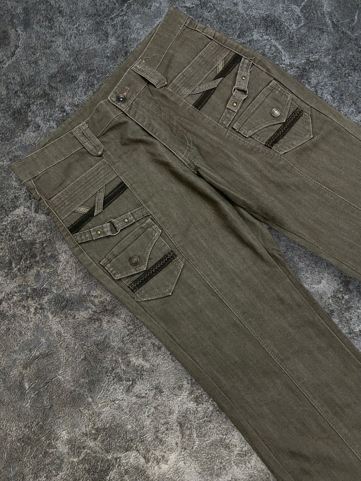 Japanese Brand Vintage Japan Designer 90’s Fash Trash Flared Bush Pant Size US 30 / EU 46 - 4 Thumbnail