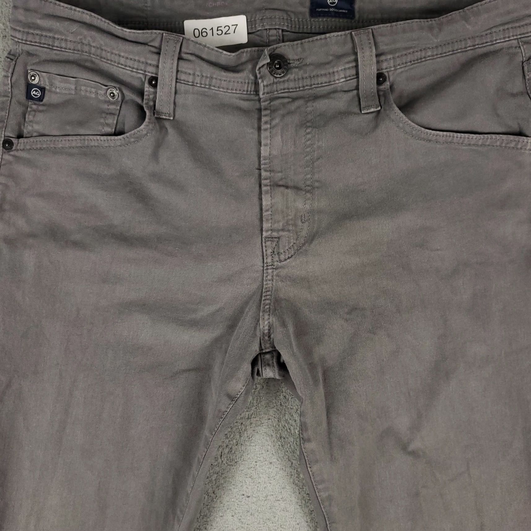 Vintage Vintage AG Adriano Goldschmied Men's Jeans 32x28 Straight Leg Gray Cotton Mid Rise Classic 2010s Size US 32 / EU 48 - 2 Thumbnail