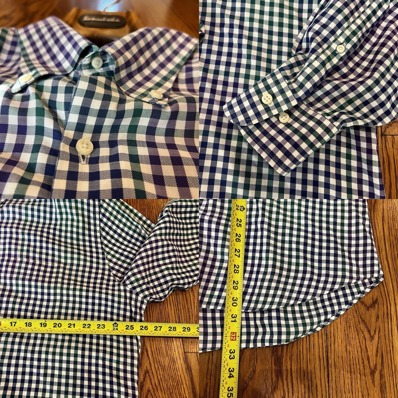 Peter Millar Peter Millar Button-Down Shirt Men's Gingham Multi-Color XL Check Long Sleeve Pocket Casual Size US XL / EU 56 / 4 - 8 Thumbnail