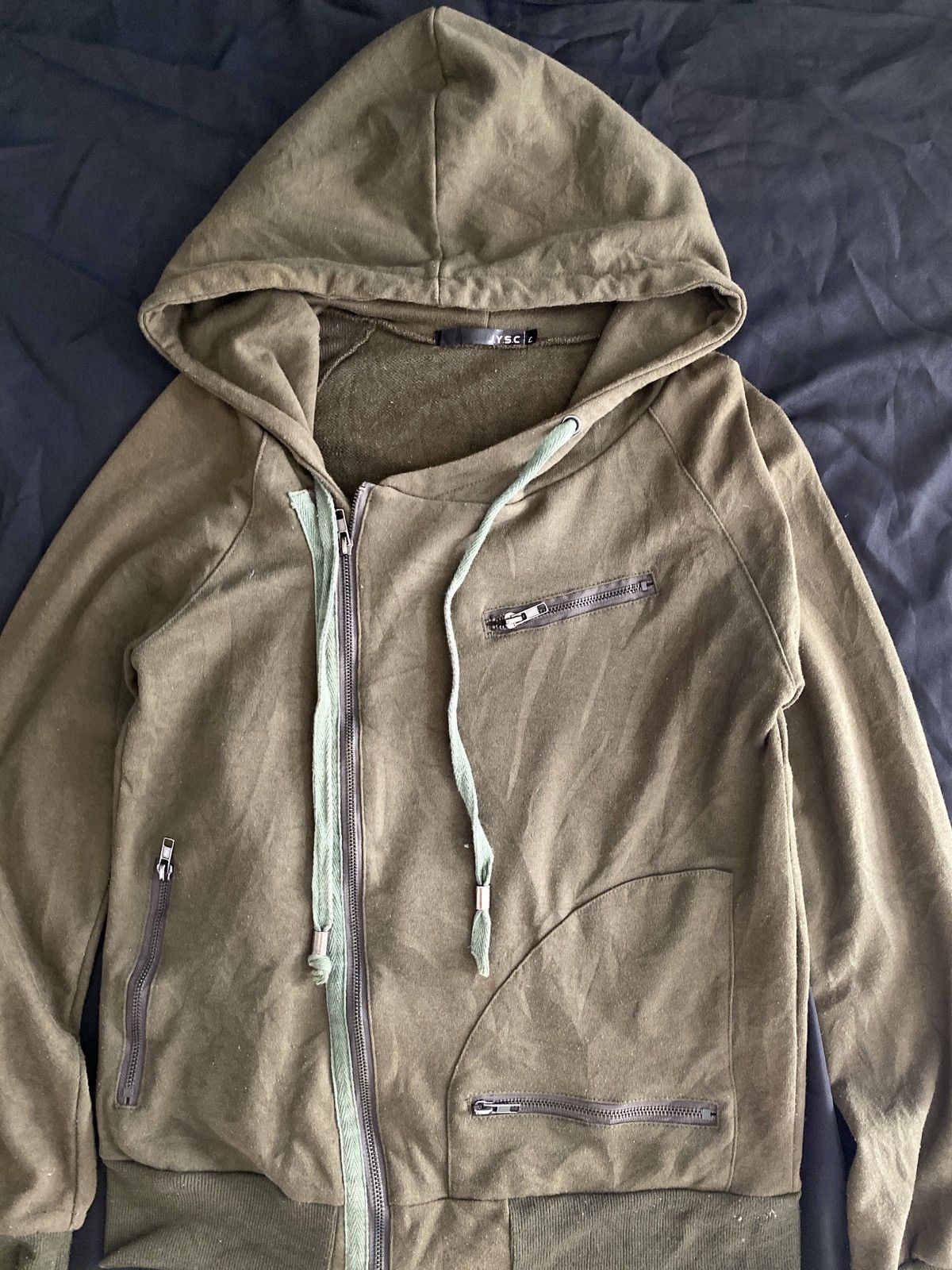Japanese Brand Japanese JYSC Assymetrical Multi Zipper Punk Zip Hoodie Size US M / EU 48-50 / 2 - 2 Thumbnail