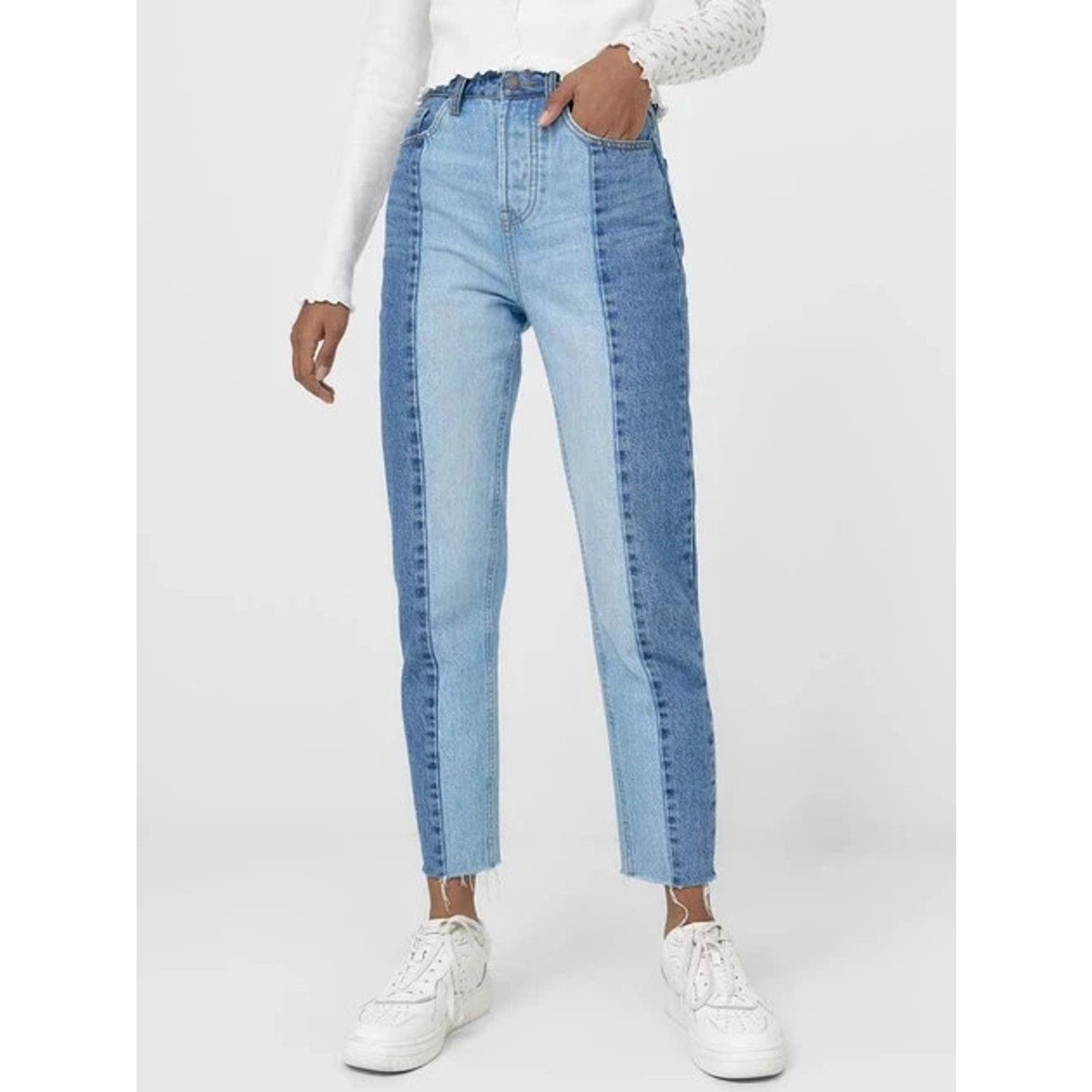 Pacsun PacSun Two Tone Y2K High Jeans Blue Size 27 A001734 Size 31" - 1 Thumbnail