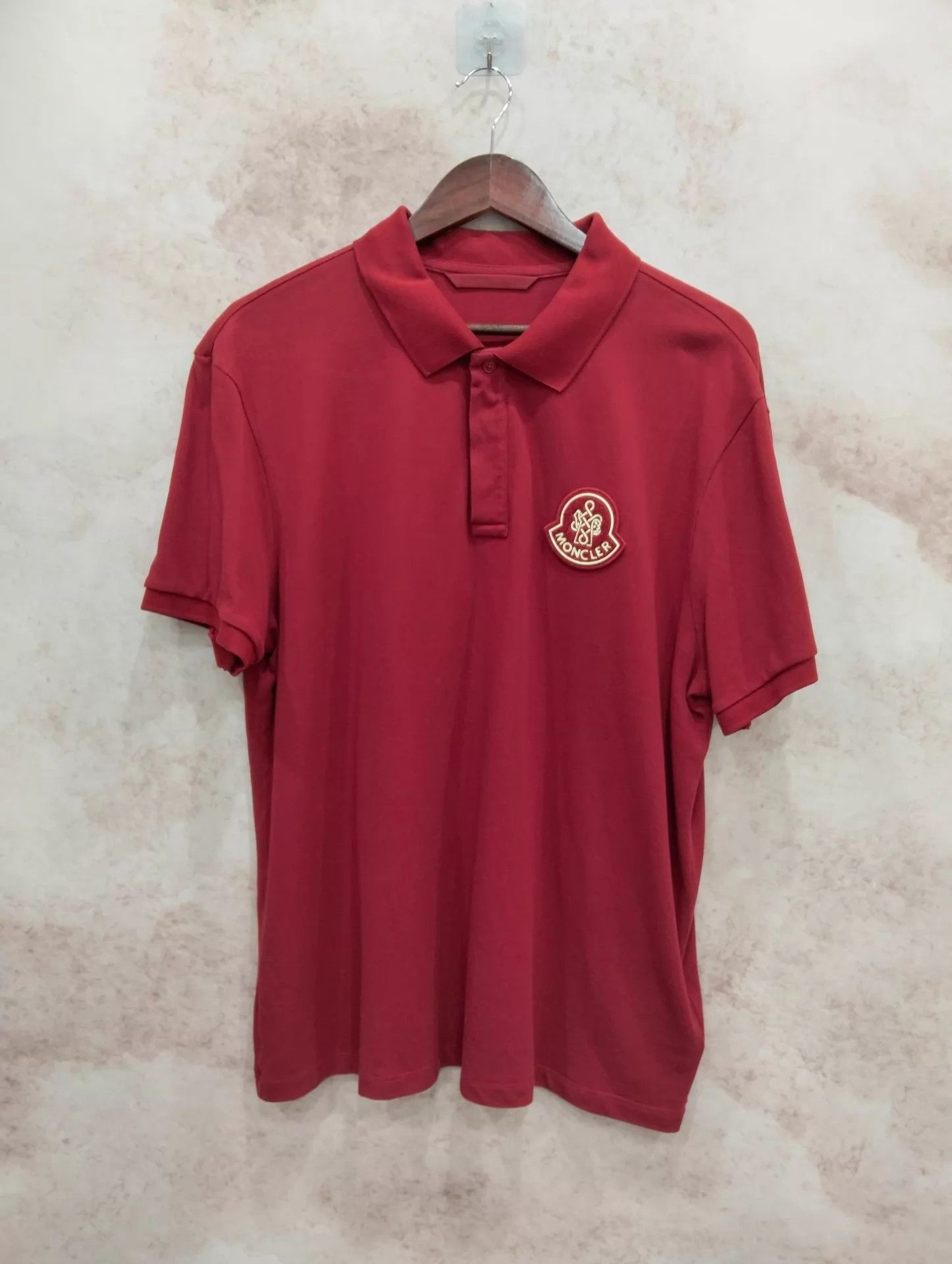 Moncler Moncler Red Logo Polo Shirt XXL Size US XXL / EU 58 / 5 - 1 Thumbnail