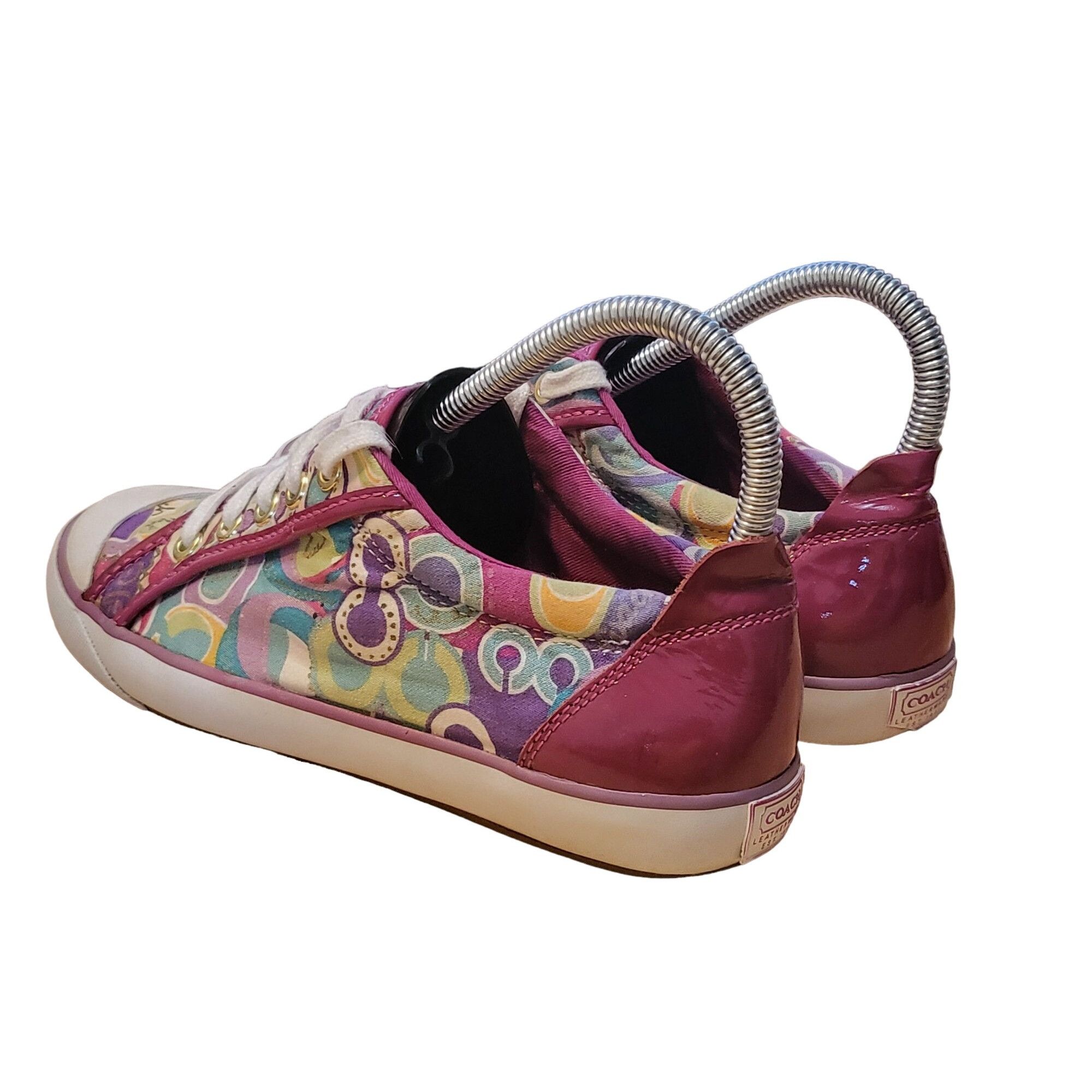 Coach Coach Poppy Barrett Sneakers Women Sz 7 B Multicolor Logo Pr Size US 7 / IT 37 - 2 Thumbnail