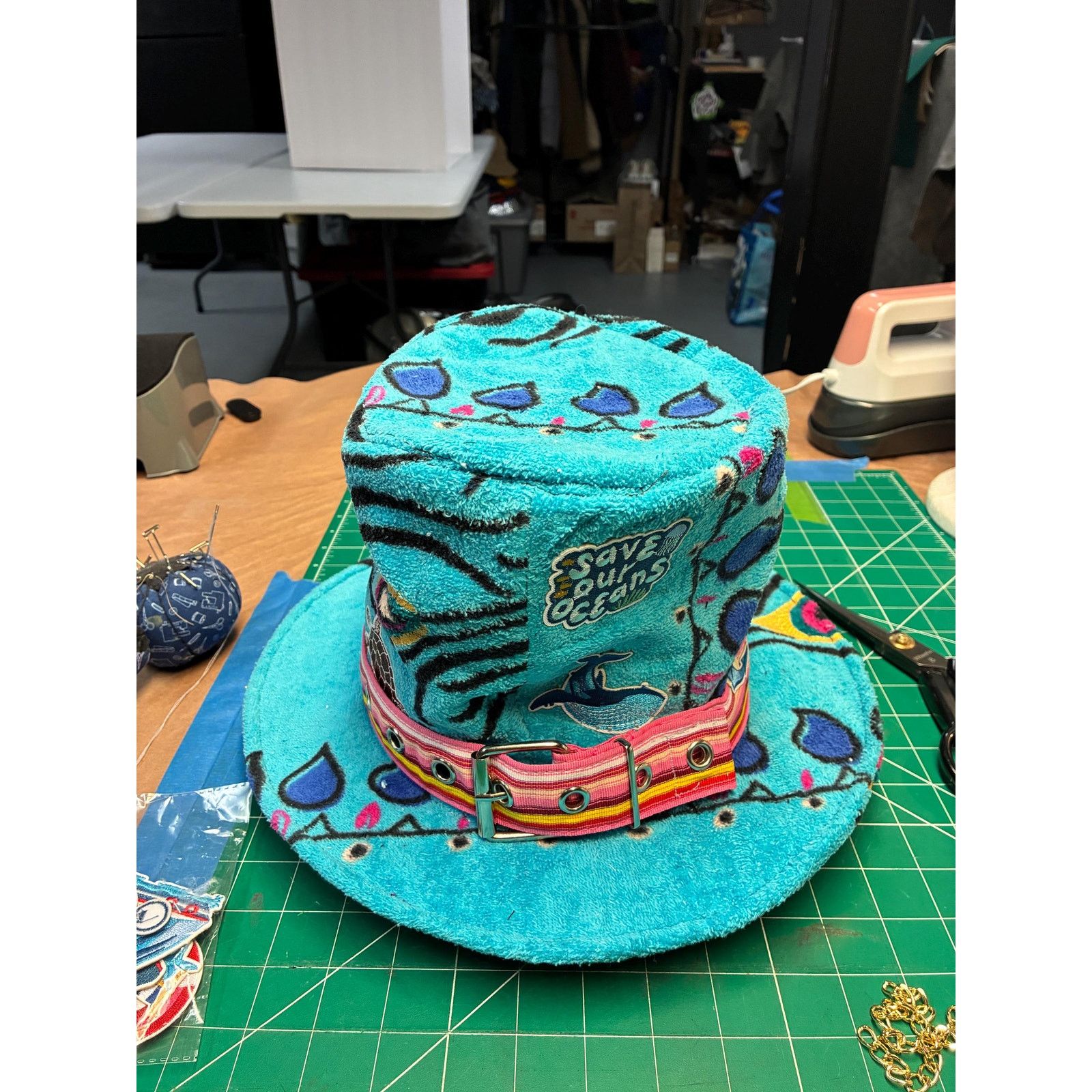 Other Save Our Oceans – One of a Kind Festival Hat – Medium Size ONE SIZE - 9 Thumbnail
