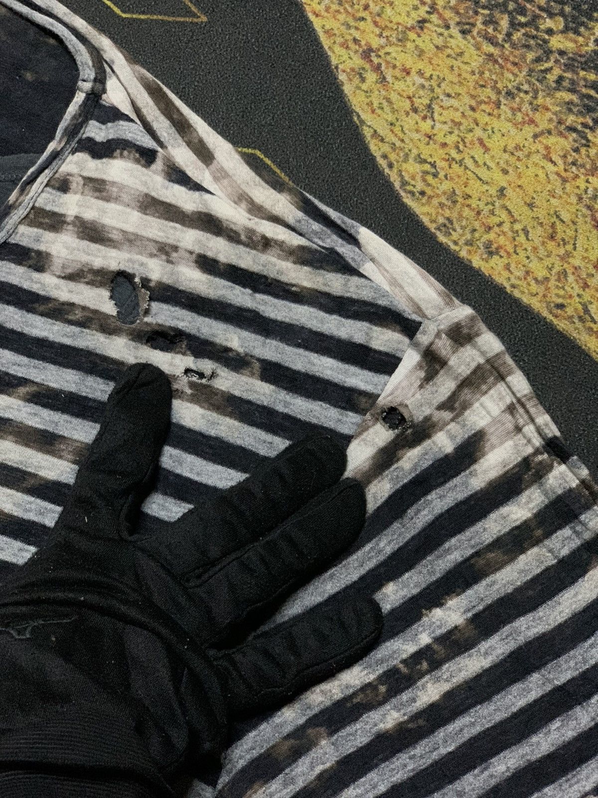 💥JapaneseBrand Stripe Layered Stripe Shirt Punk/Grunge Style